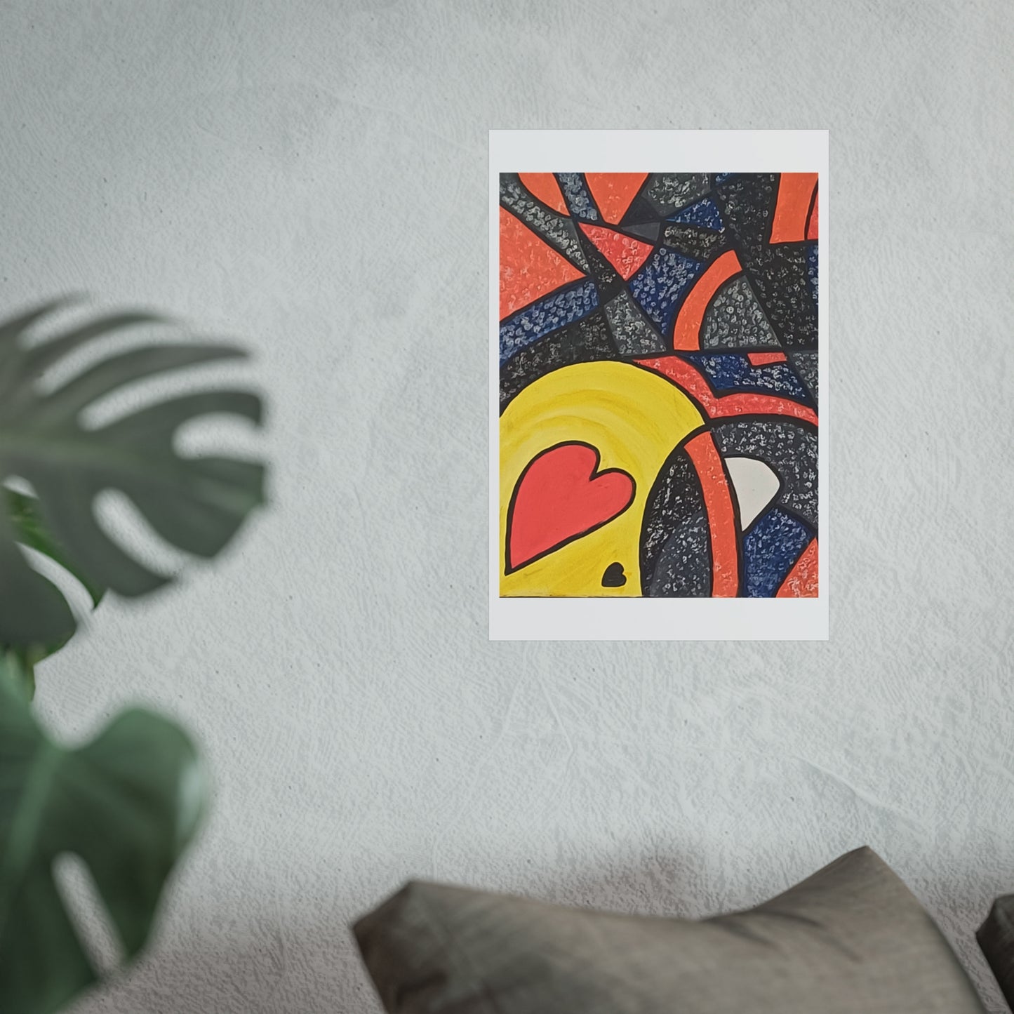 2 HEARTS. Vibrant Abstract Fine Art Print
