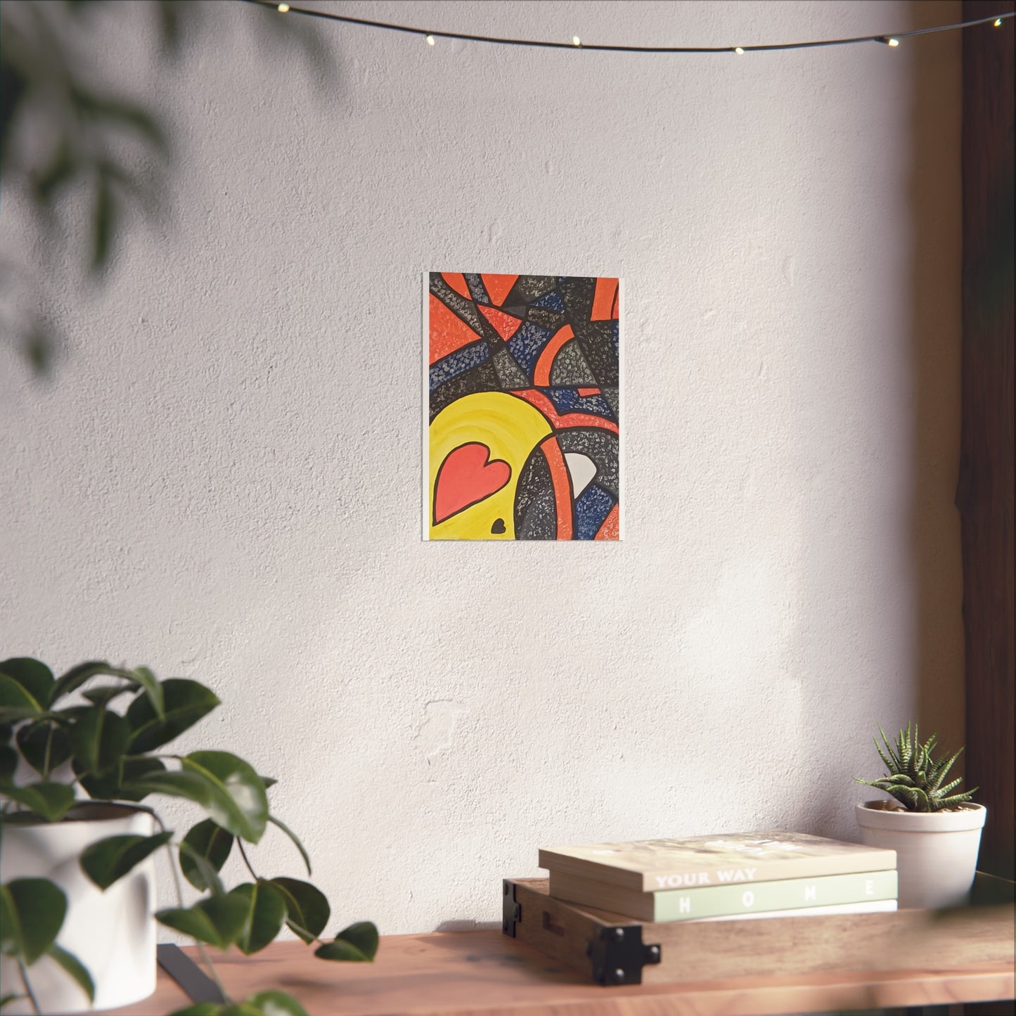 2 HEARTS. Vibrant Abstract Fine Art Print