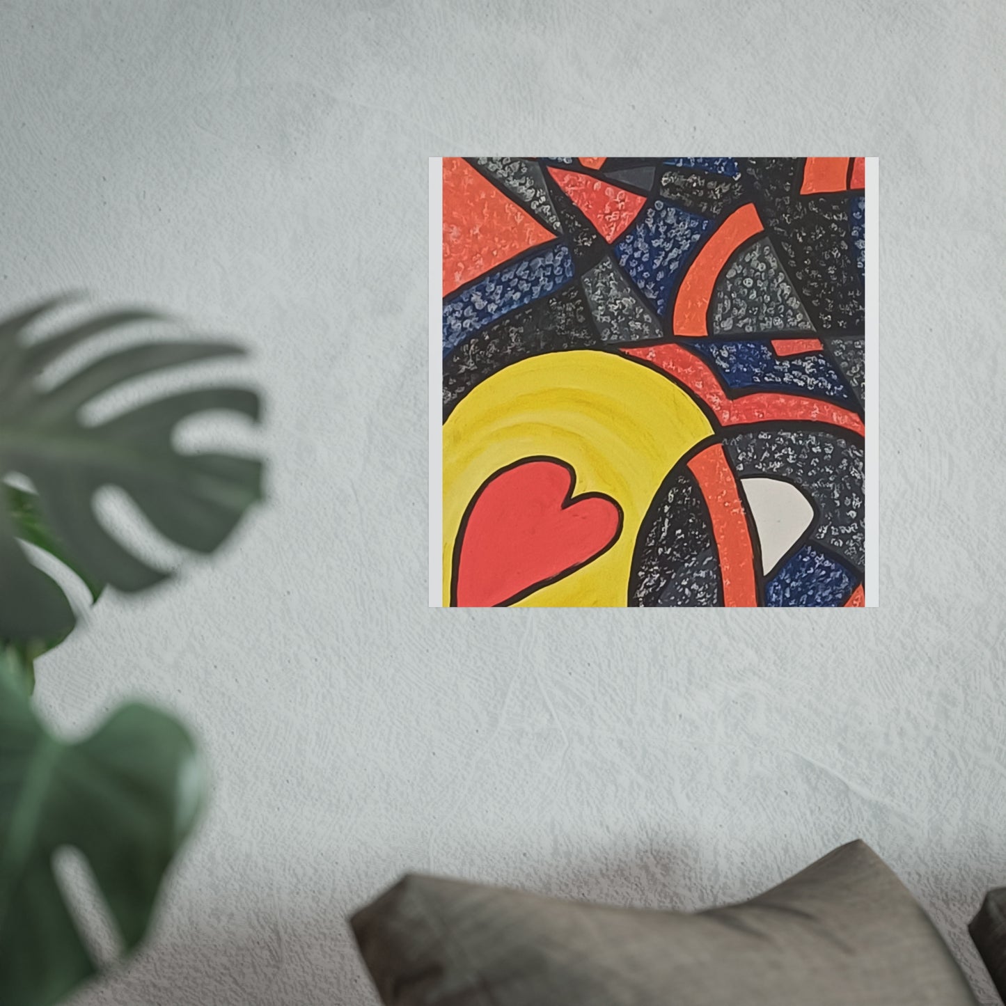 2 HEARTS. Vibrant Abstract Fine Art Print