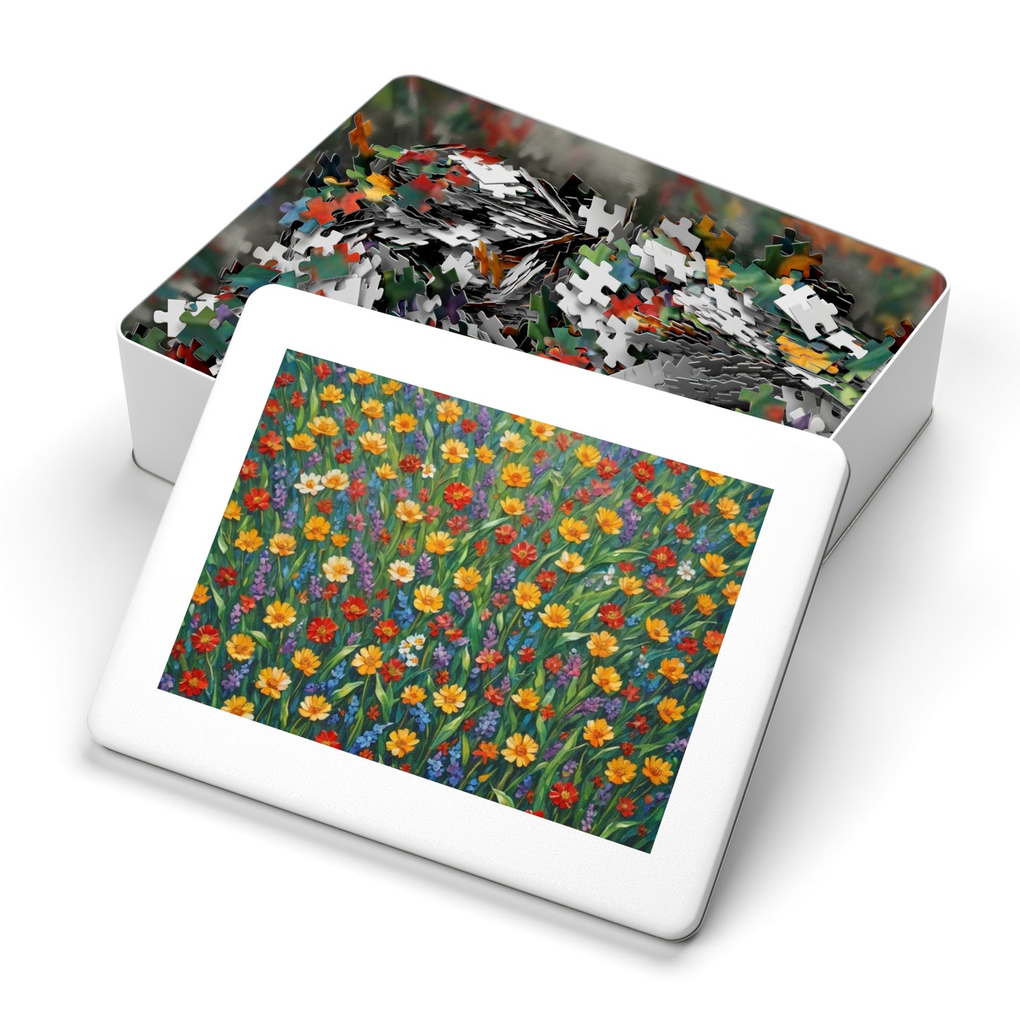 In Bloom Jigsaw Puzzle with Tin.