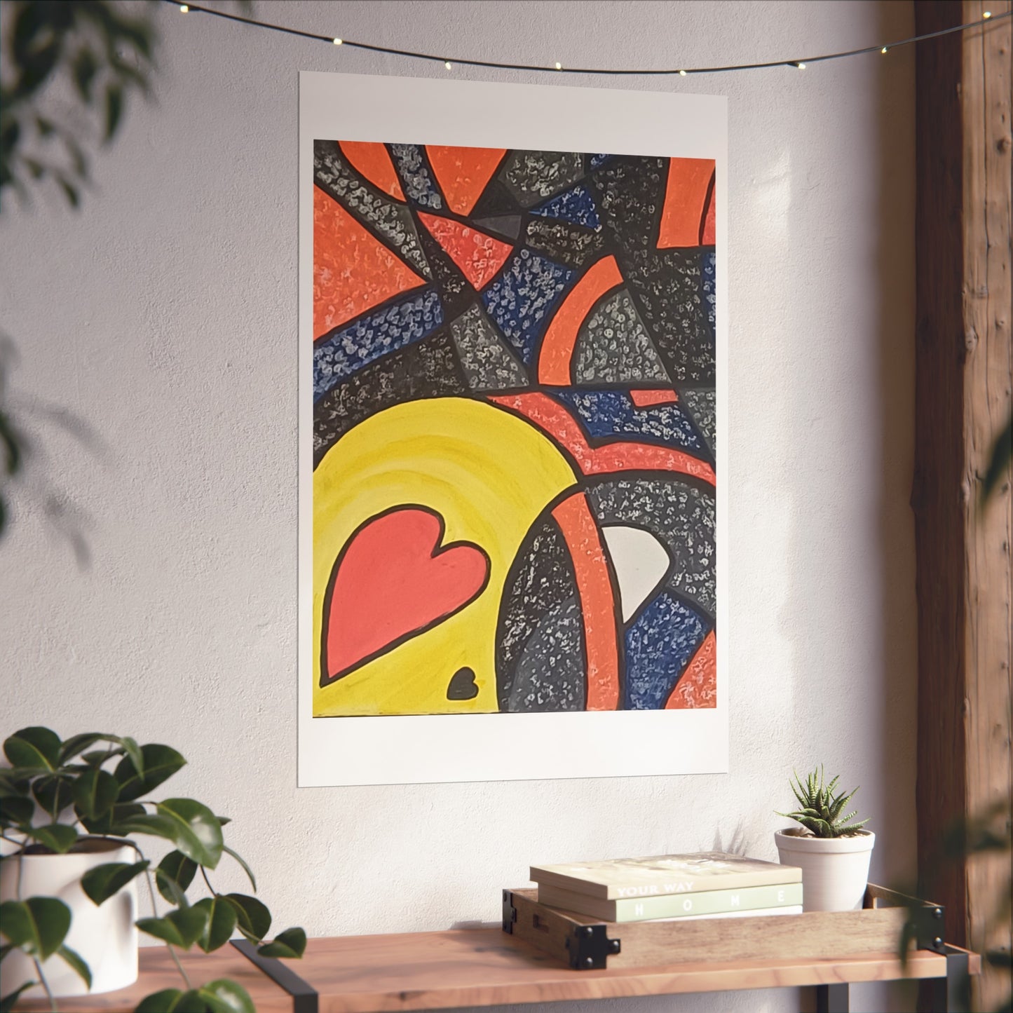 2 HEARTS. Vibrant Abstract Fine Art Print