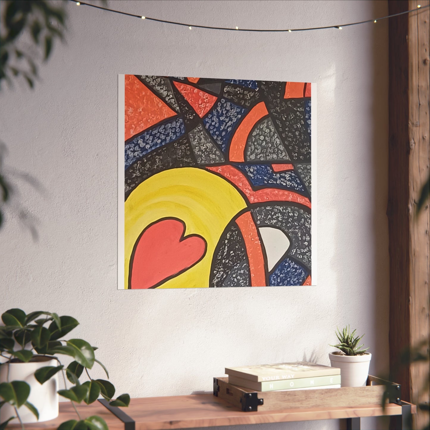 2 HEARTS. Vibrant Abstract Fine Art Print