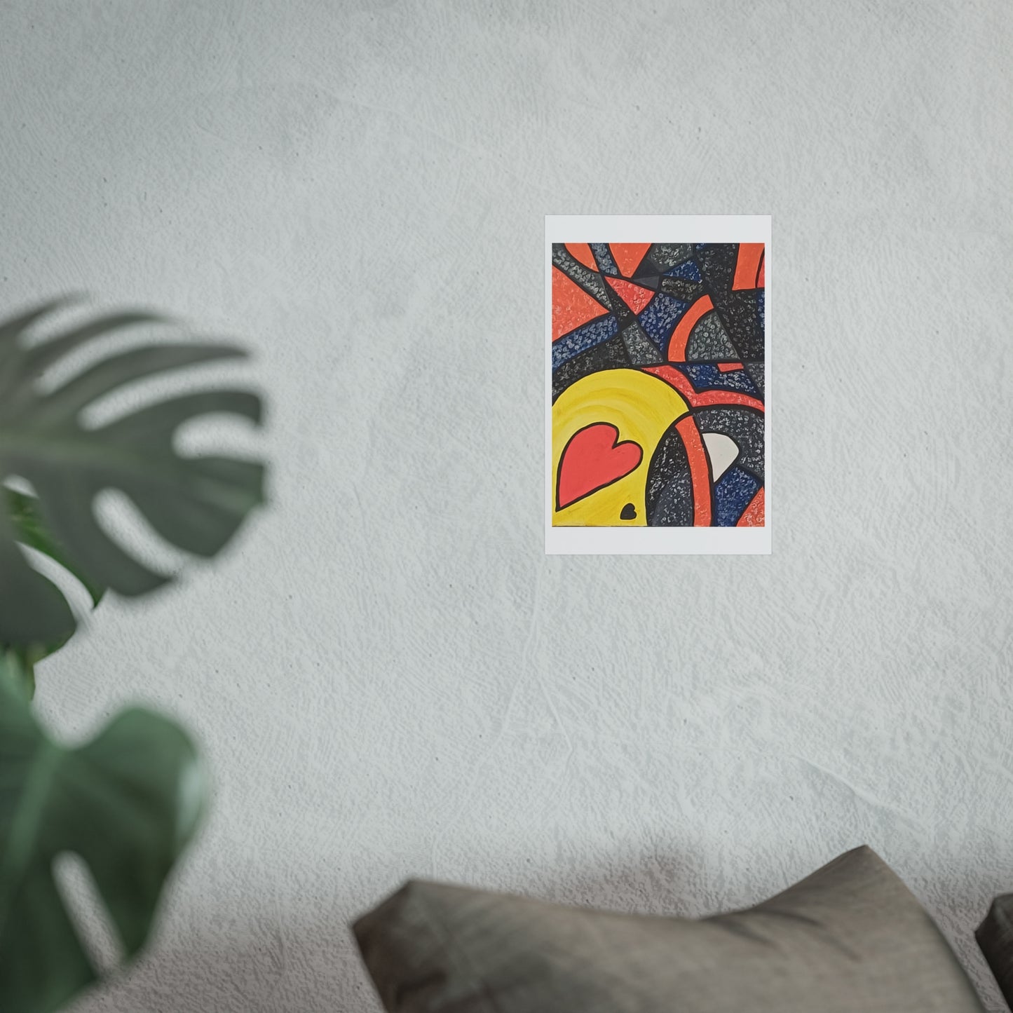 2 HEARTS. Vibrant Abstract Fine Art Print