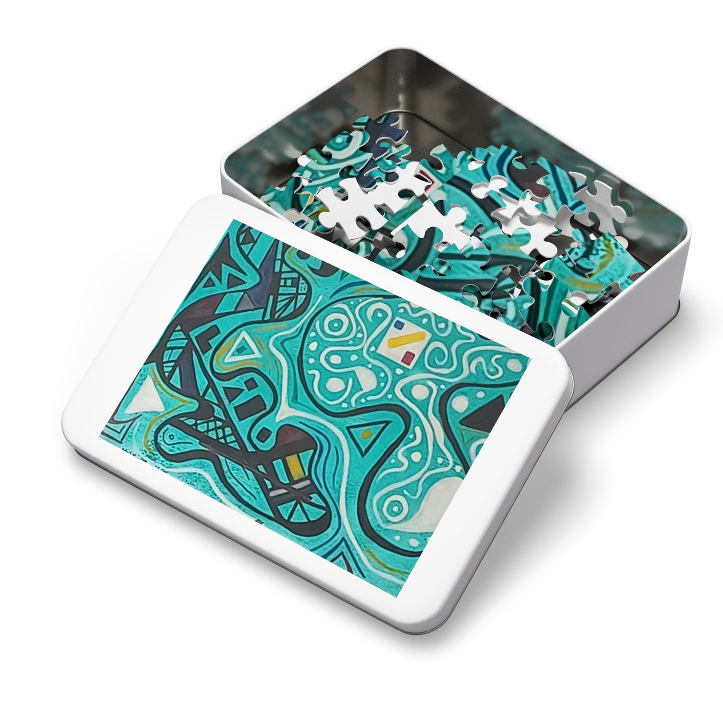 5. Upto 2000 piece Abstract Jigsaw Puzzle with Tin