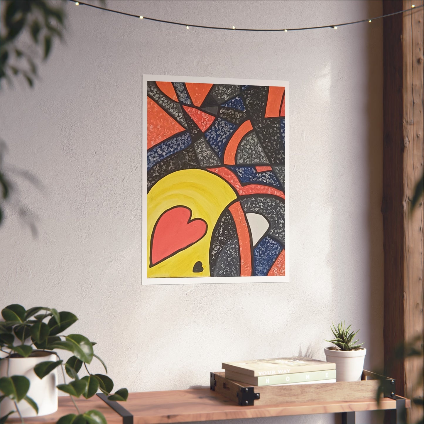 2 HEARTS. Vibrant Abstract Fine Art Print