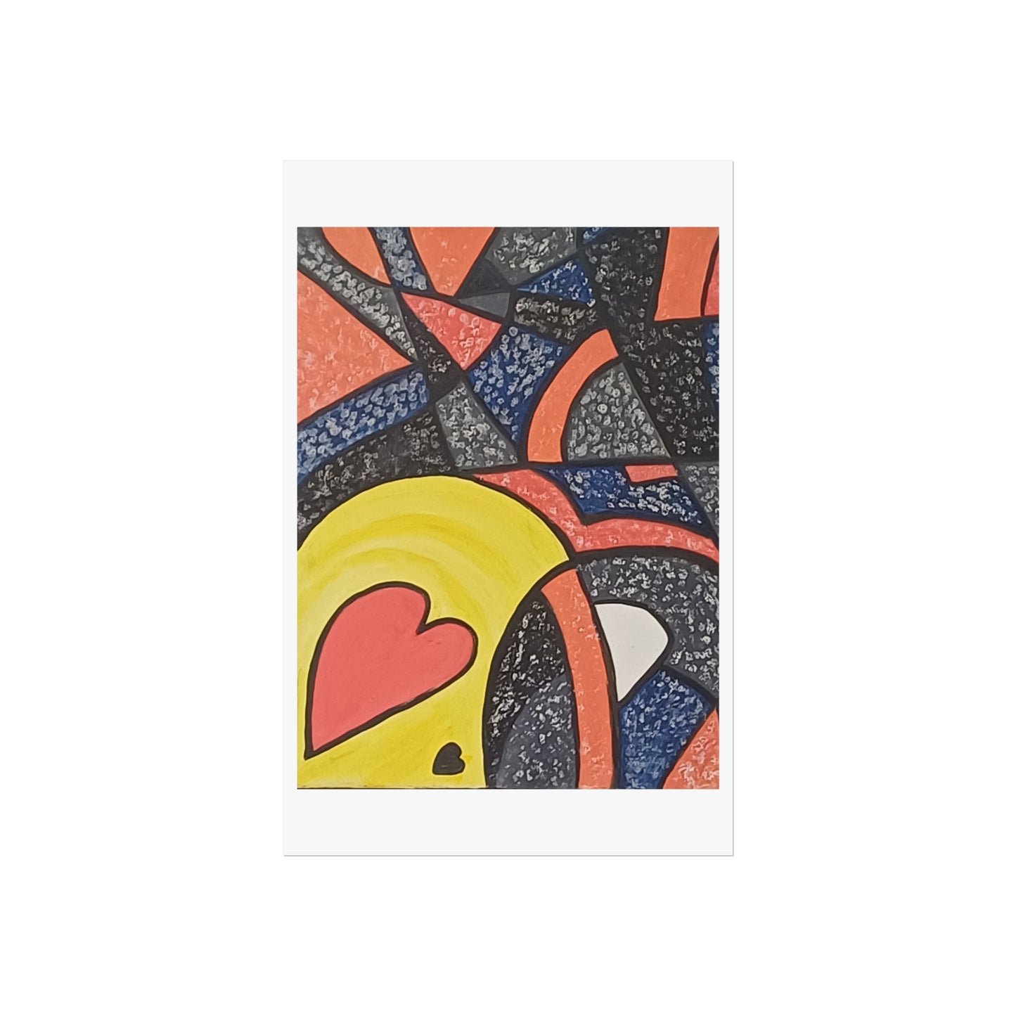 2 HEARTS. Vibrant Abstract Fine Art Print