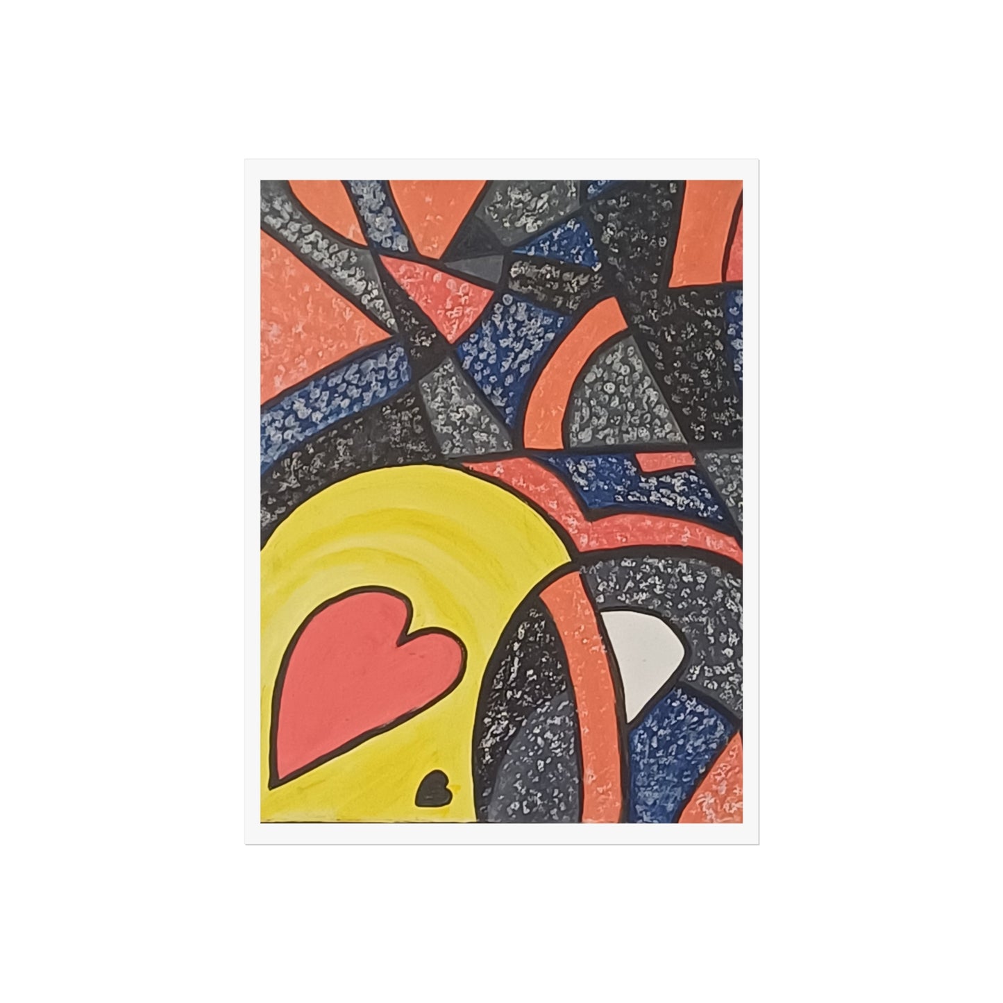 2 HEARTS. Vibrant Abstract Fine Art Print