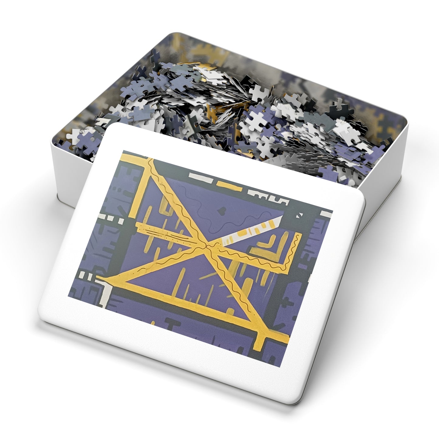 Purple Heart Jigsaw Puzzle with Tin.