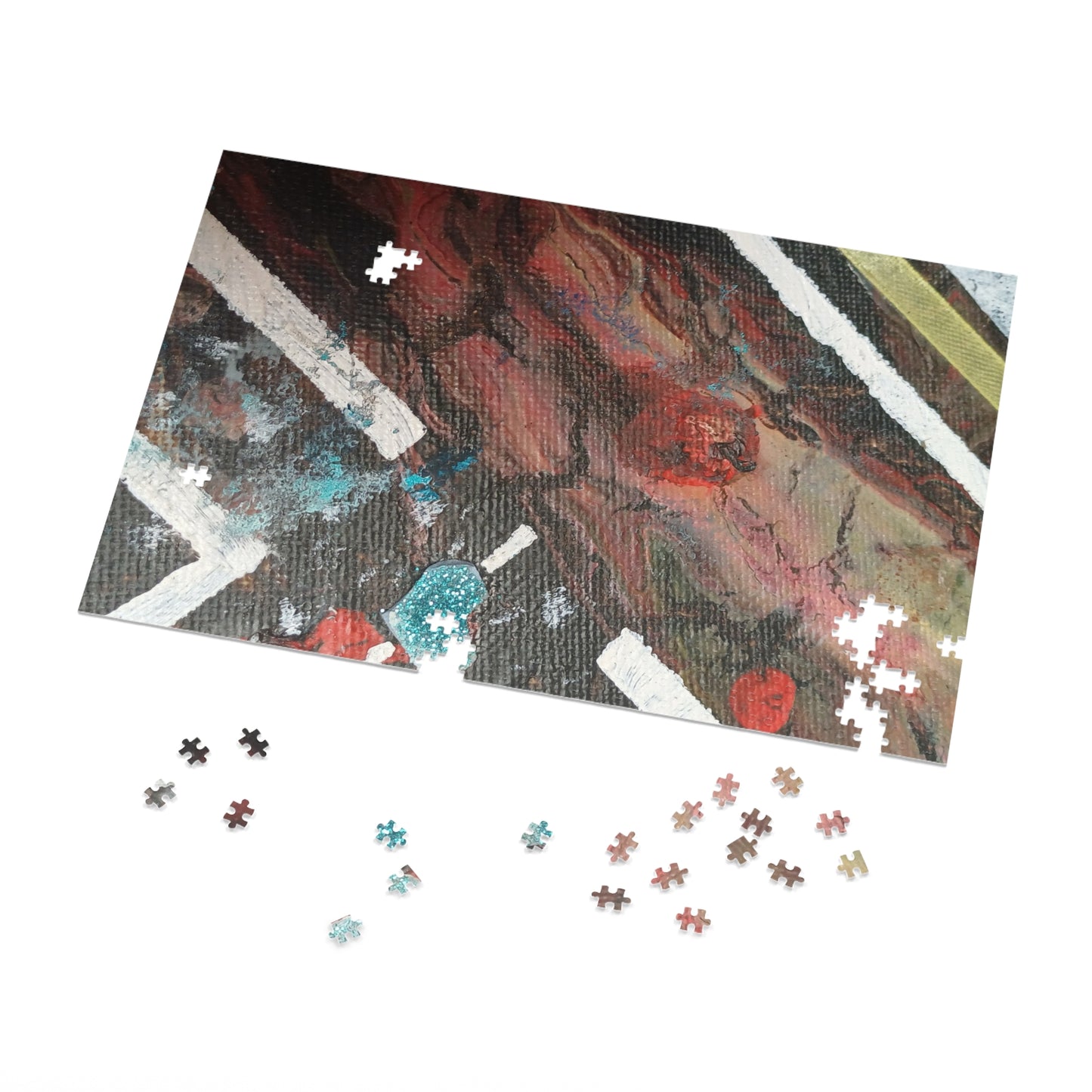 A2 Abstract Jigsaw Puzzle with Tin, 6 variants upto 2000 pieces.