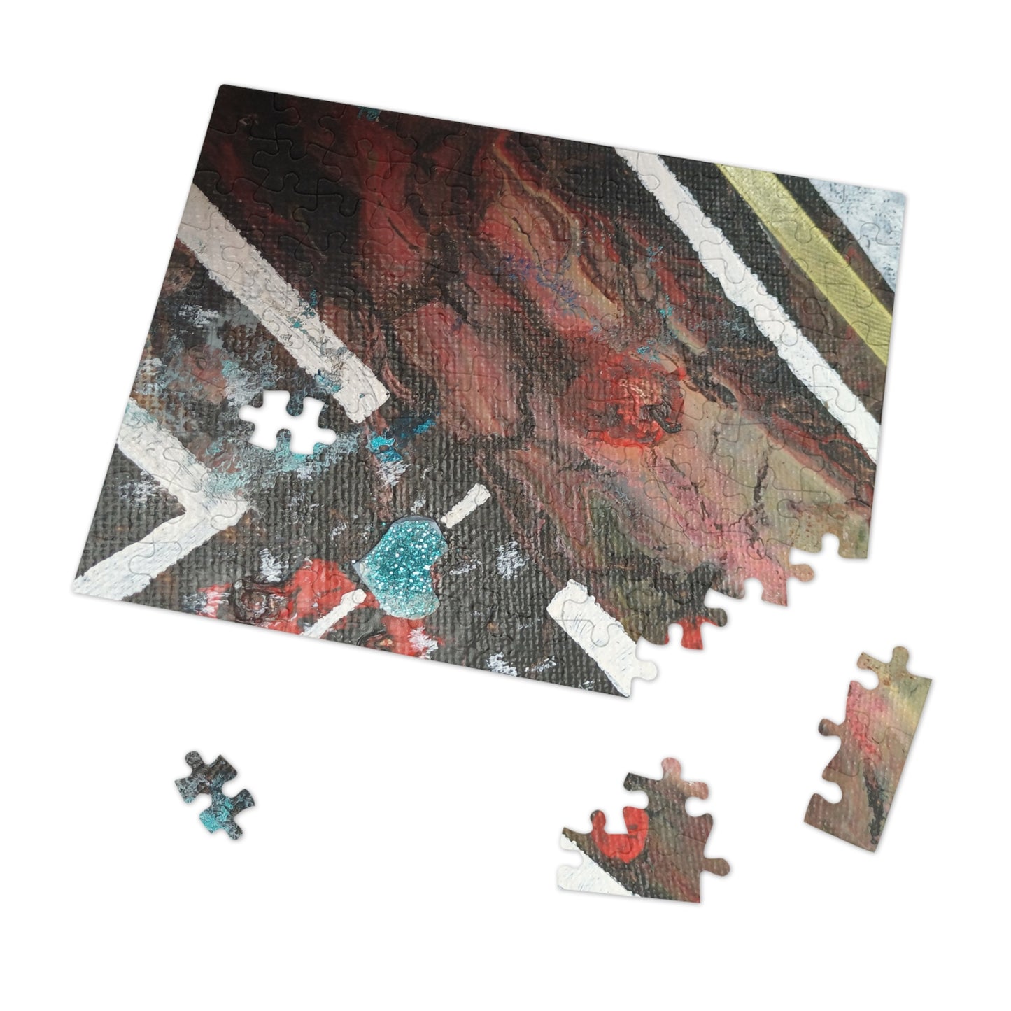 A2 Abstract Jigsaw Puzzle with Tin, 6 variants upto 2000 pieces.