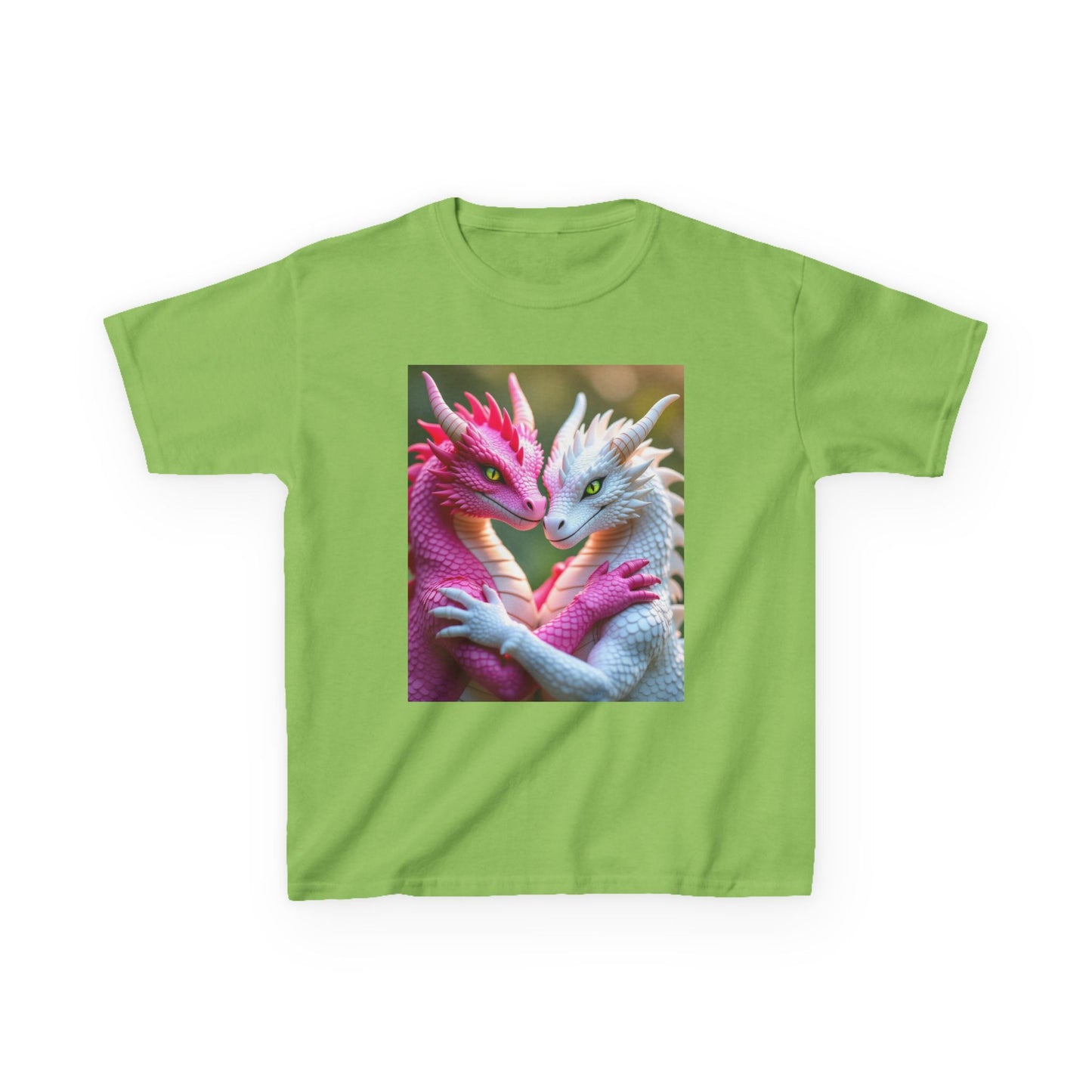 Pink & White Dragons. Fantasy kids T-shirts Kids.