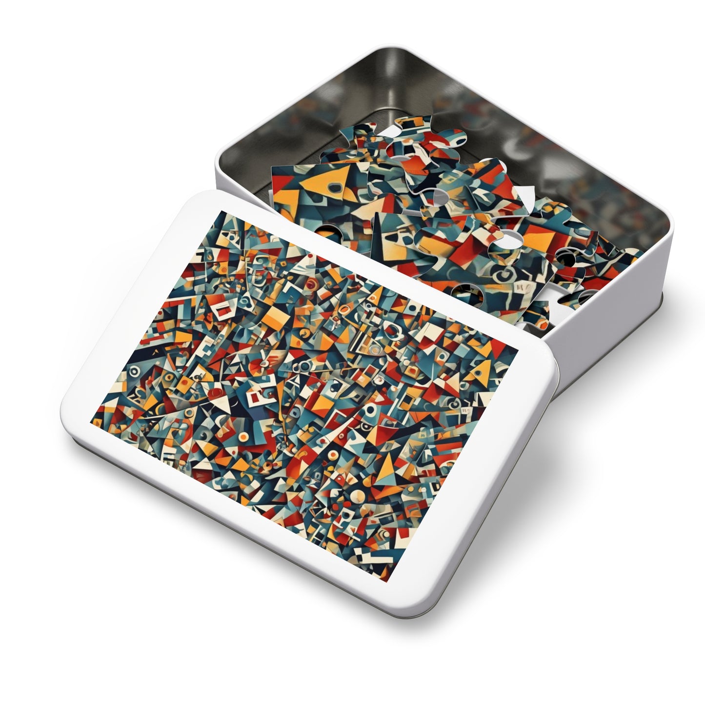 CUBISM Jigsaw Puzzle with Tin