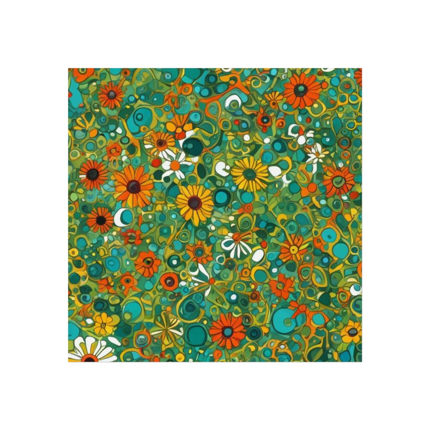 Vibrant Floral Glicée Poster. Various sizes.