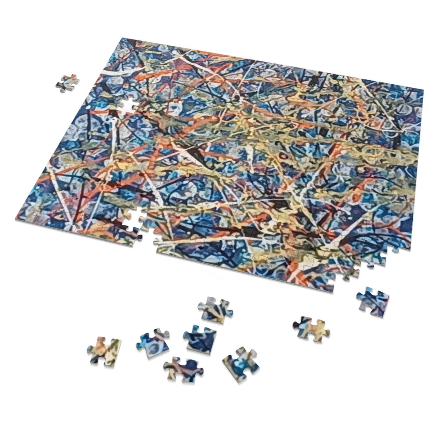 Blue Blitz Abstract Art Jigsaw Puzzle 30 - 2000 pieces