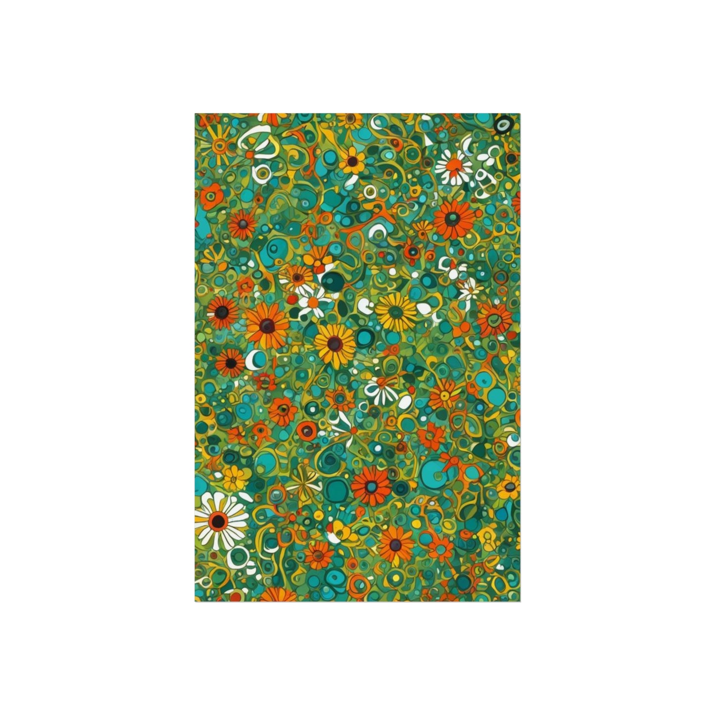 Vibrant Floral Glicée Poster. Various sizes.