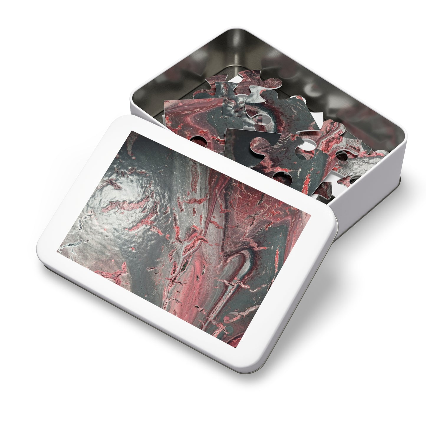 Elegant Grey & Pink Jigsaw Puzzle with Tin - Upto 2000 pieces