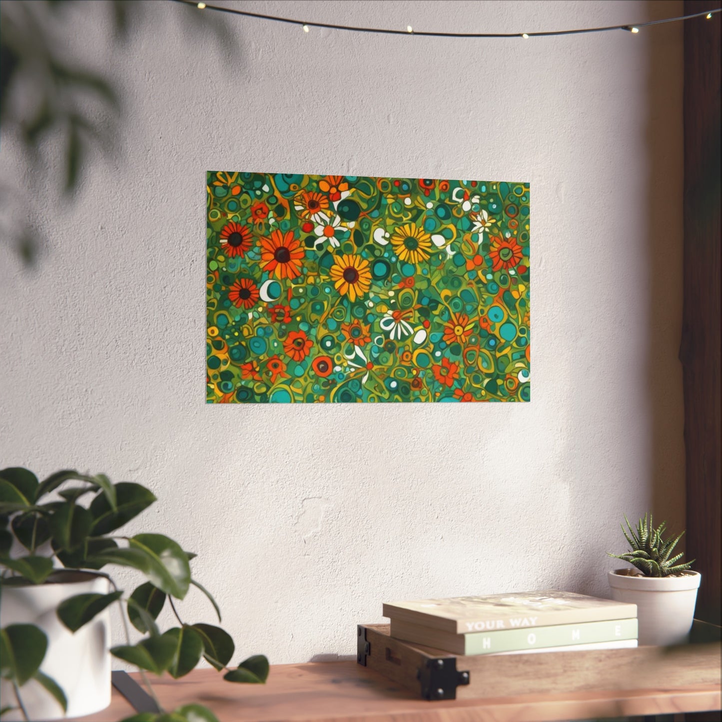 Vibrant Floral Glicée Poster. Various sizes.