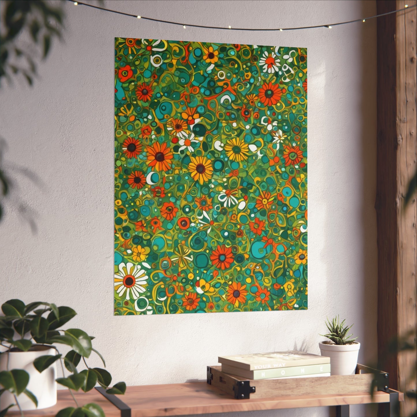 Vibrant Floral Glicée Poster. Various sizes.