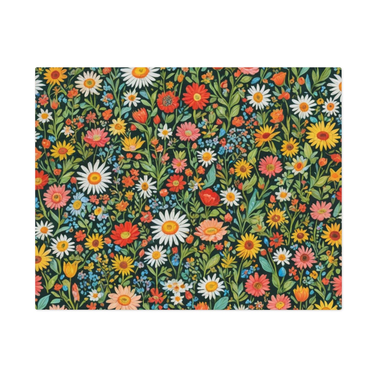 Funky Flowers Jigsaw Puzzle with Tin 30-2000 pieces