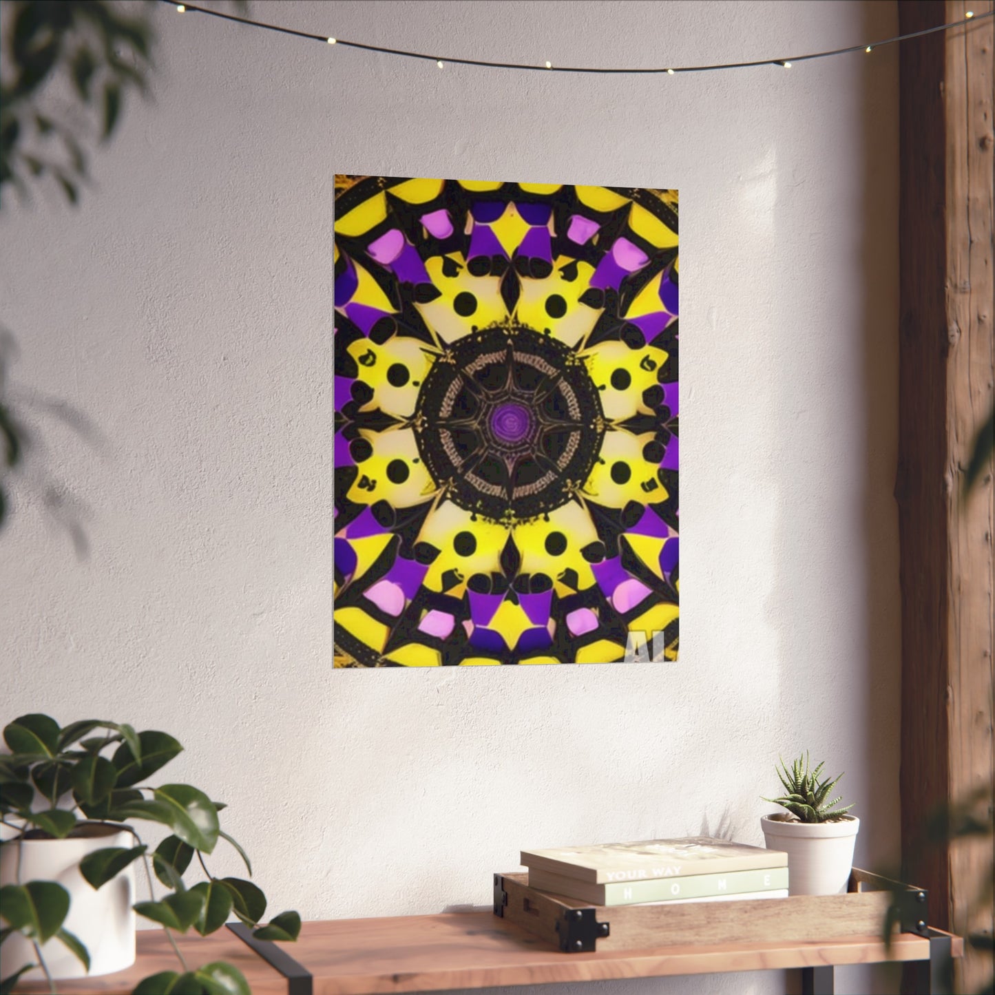 Vibrant Mandala Glicée Poster.