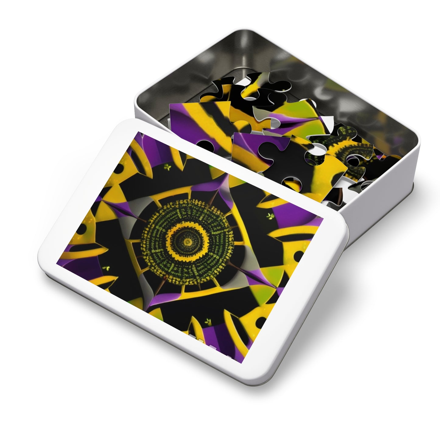 Vibrant Square Jigsaw Puzzle with Tin  30-2000 pieces.