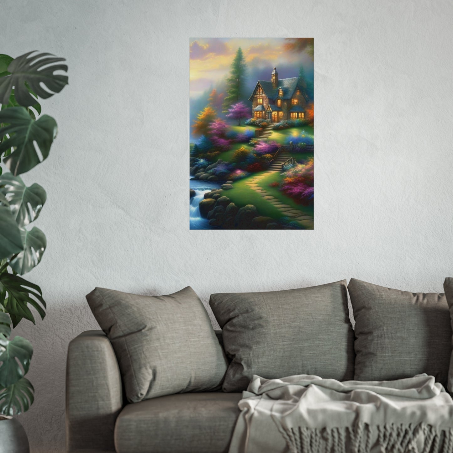 Cozy Rustic Cabin Glicée Poster