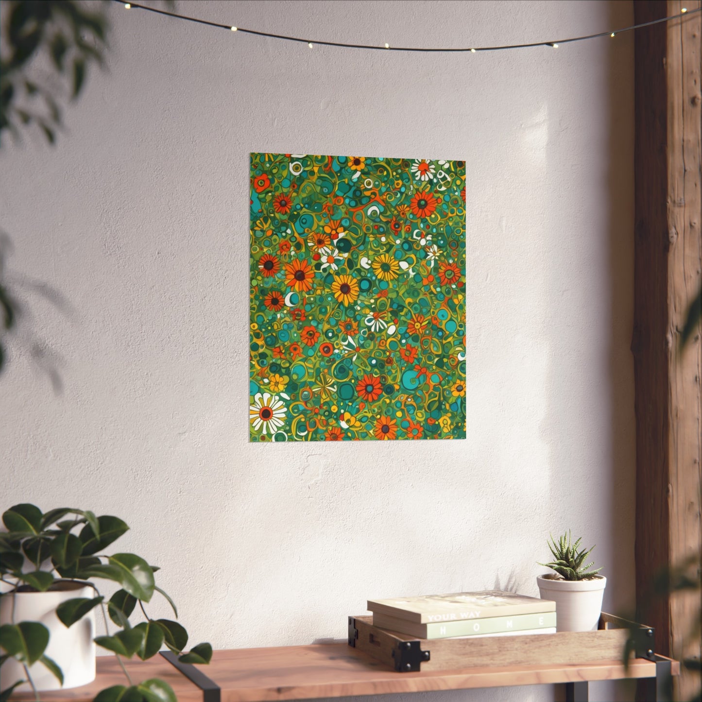 Vibrant Floral Glicée Poster. Various sizes.