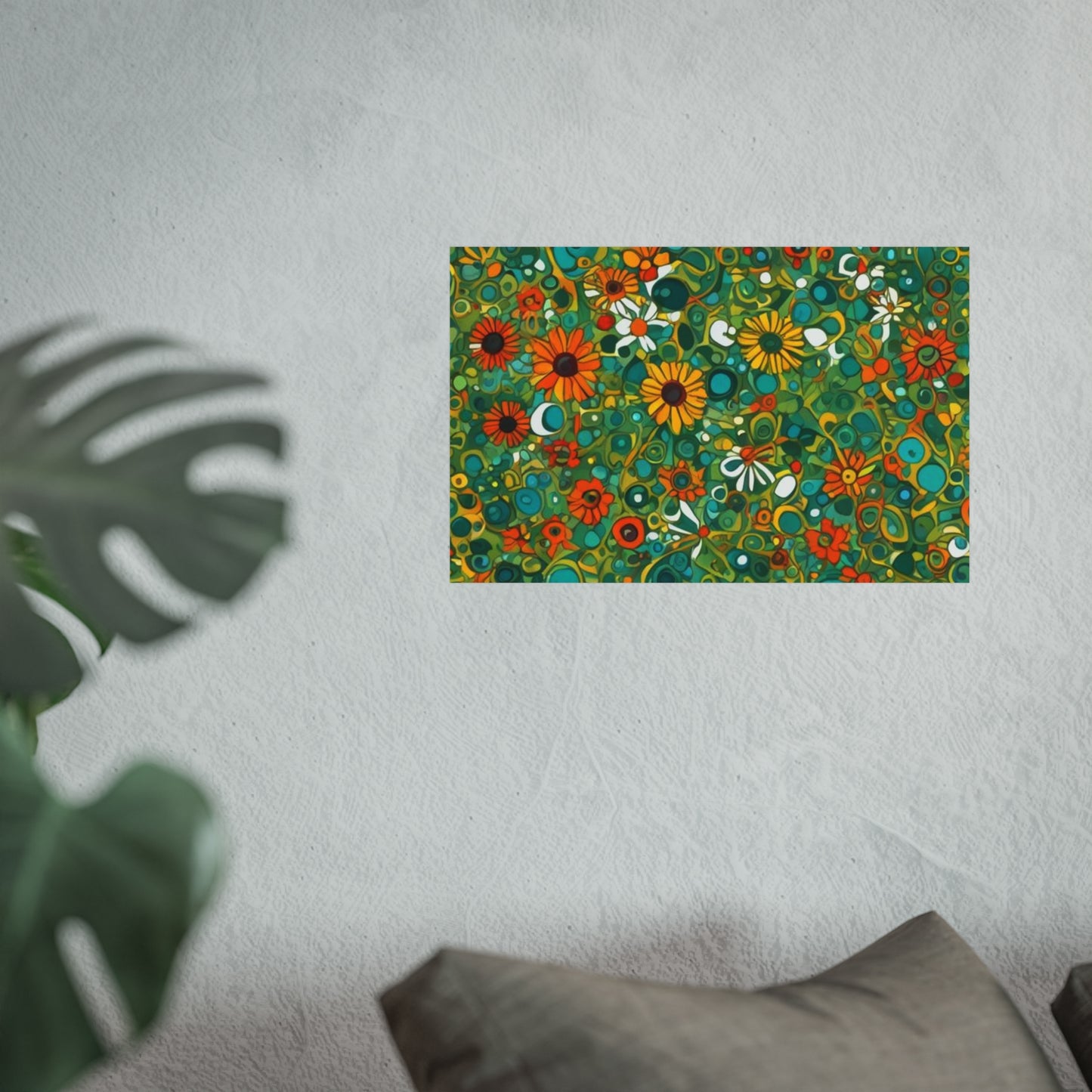 Vibrant Floral Glicée Poster. Various sizes.