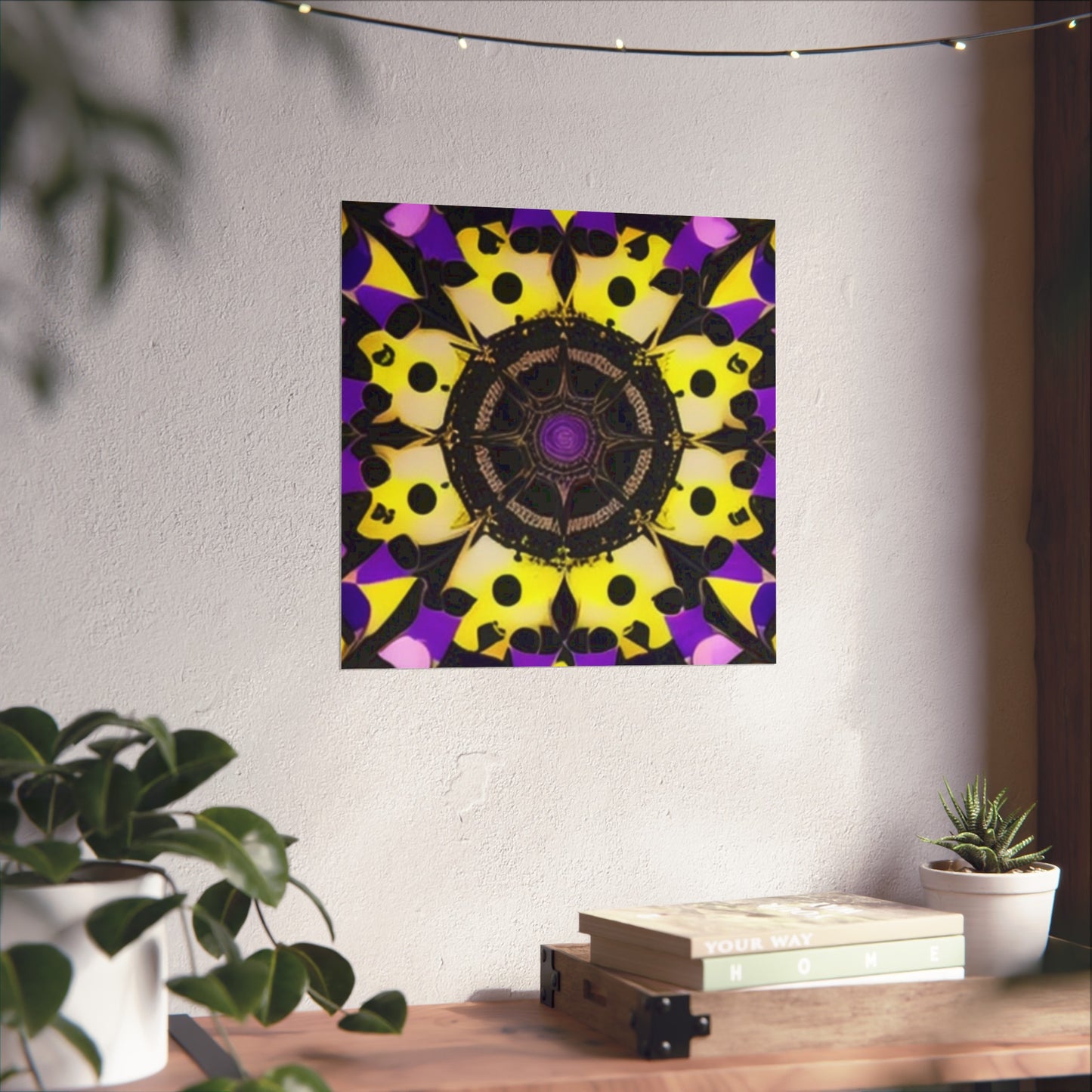Vibrant Mandala Glicée Poster.