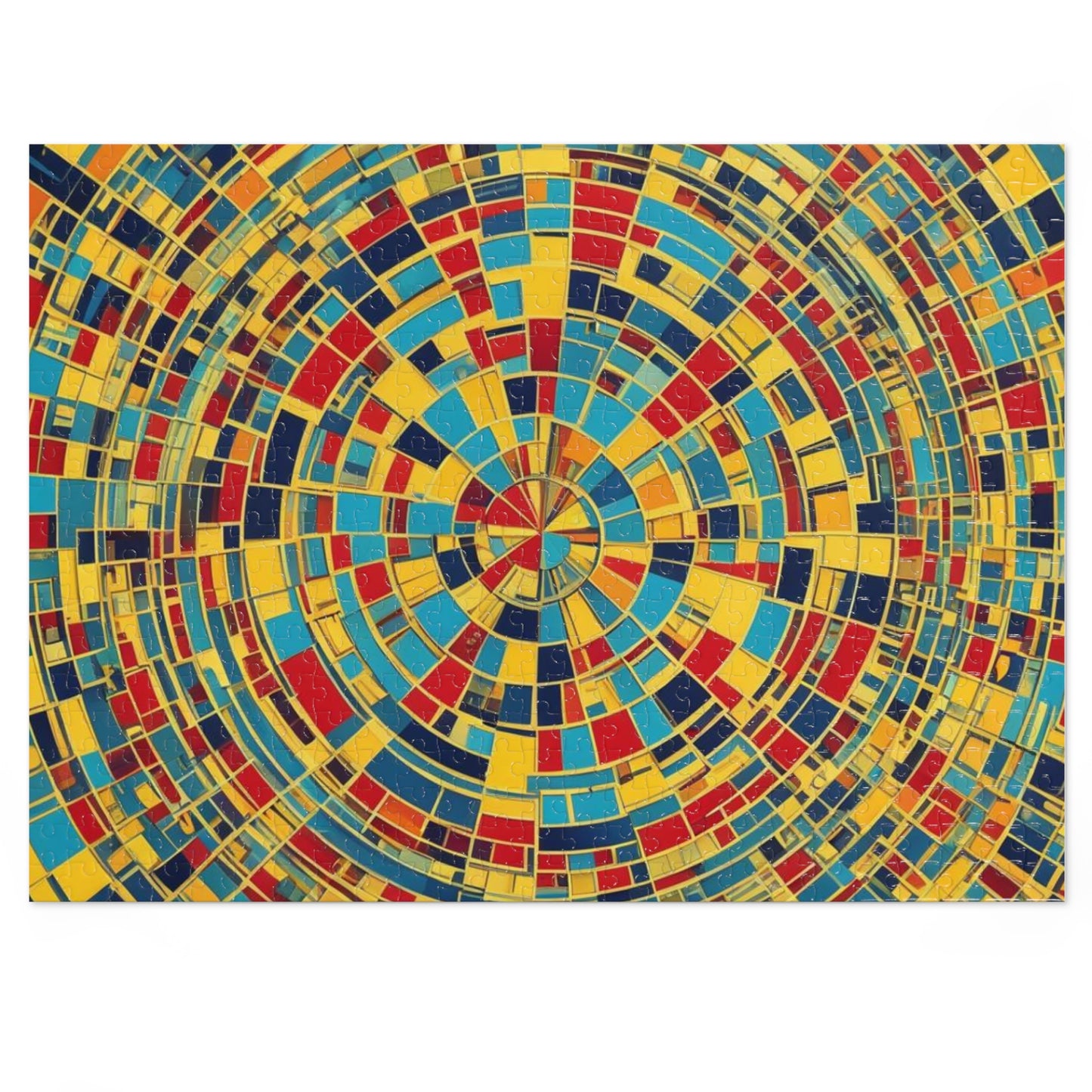 Colorful Abstract Puzzle with Tin various sizes.