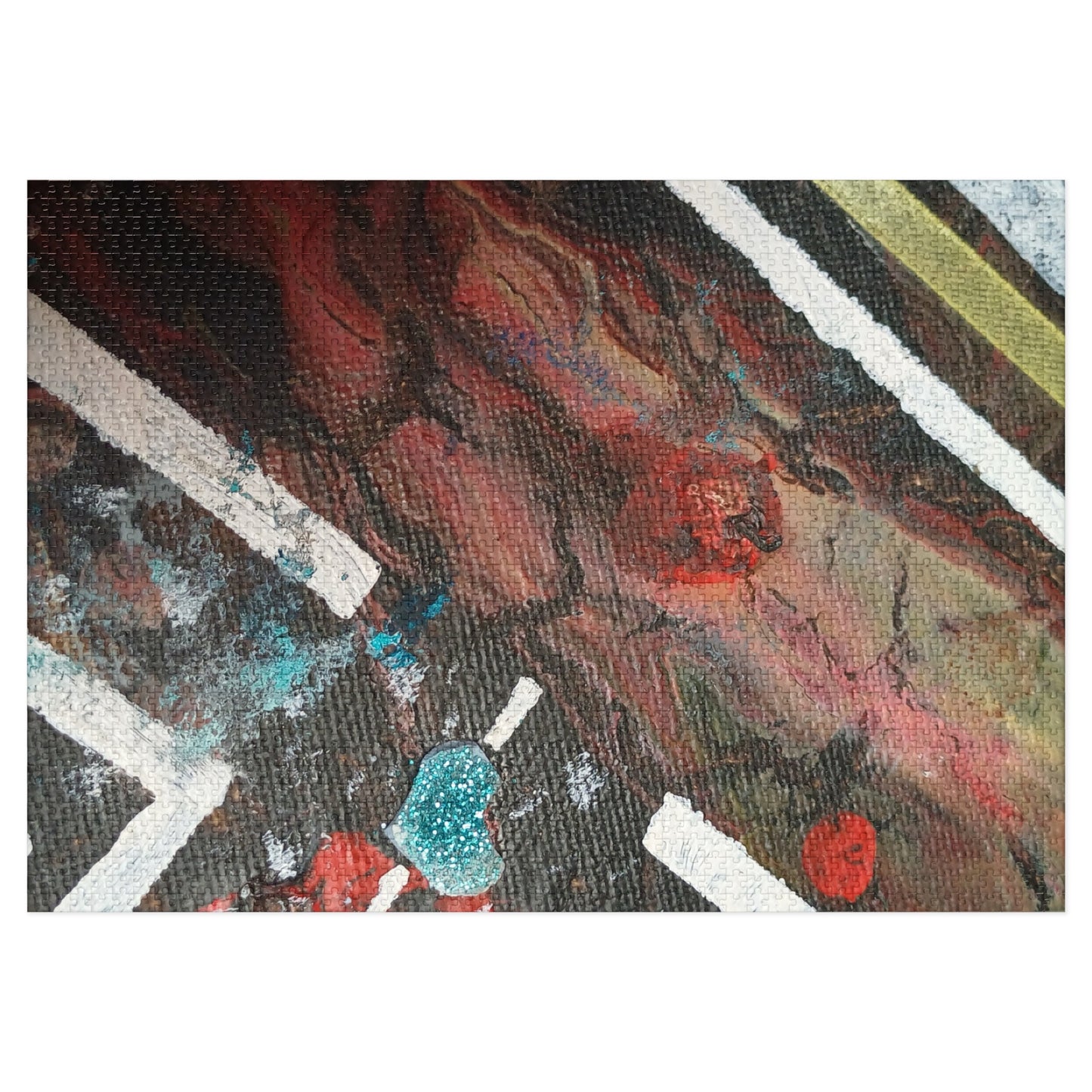 A2 Abstract Jigsaw Puzzle with Tin, 6 variants upto 2000 pieces.