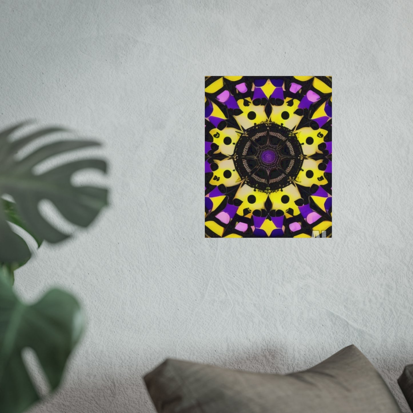 Vibrant Mandala Glicée Poster.