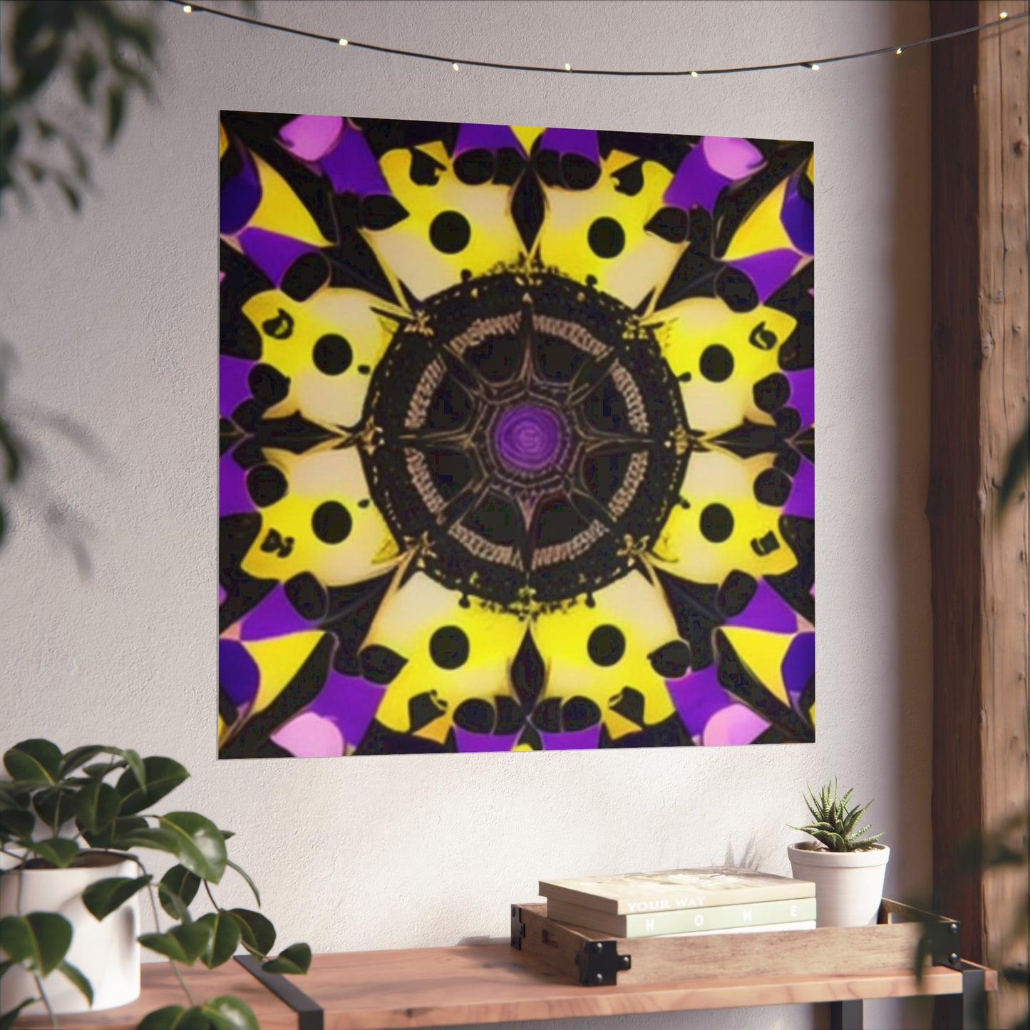 Vibrant Mandala Glicée Poster.