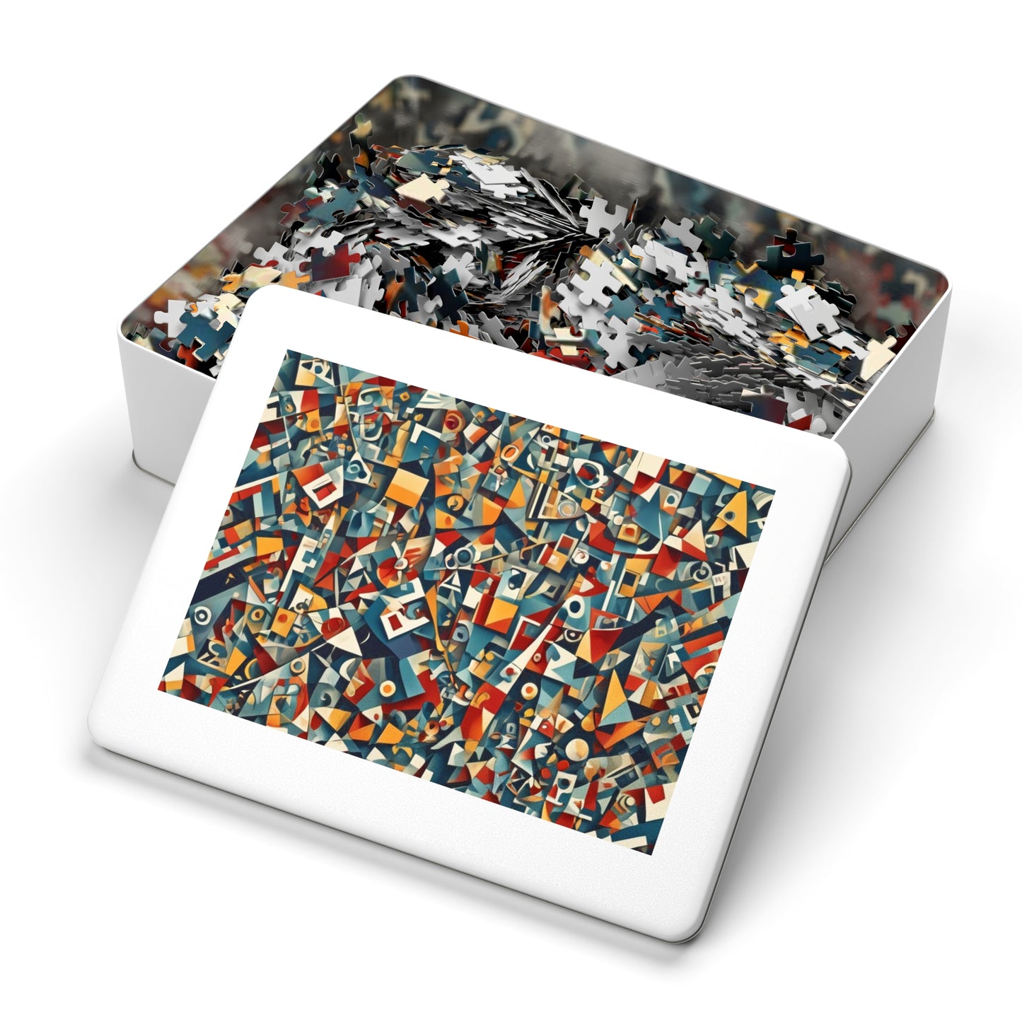 CUBISM Jigsaw Puzzle with Tin