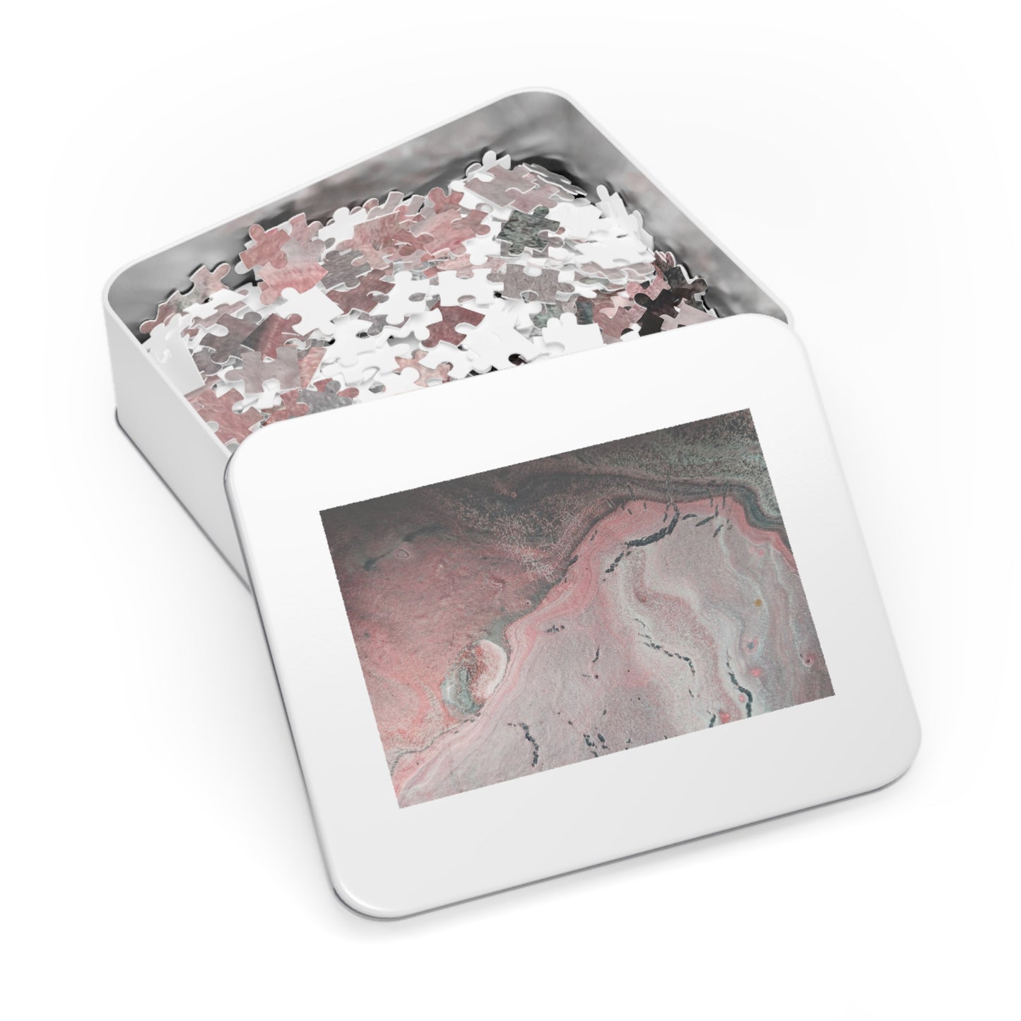 Abstract Pink Fine Art Jigsaw Puzzle with Tin - 6 variants  upto 2000 pieces