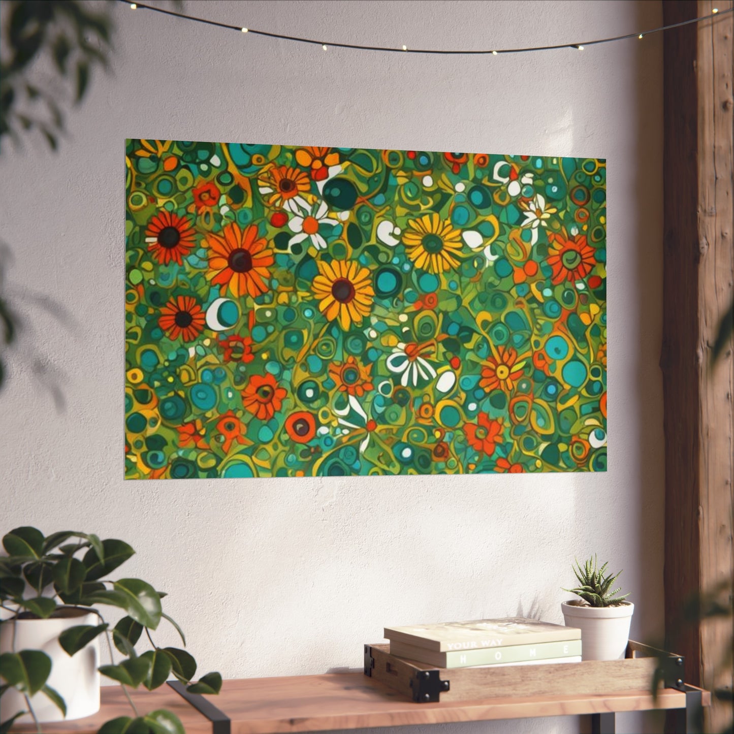 Vibrant Floral Glicée Poster. Various sizes.