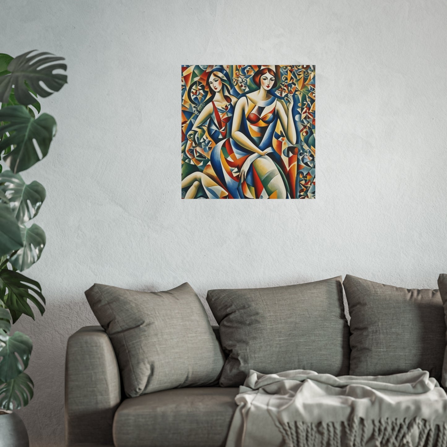 Cubiod 2 ladies Glicée Poster various sizes.