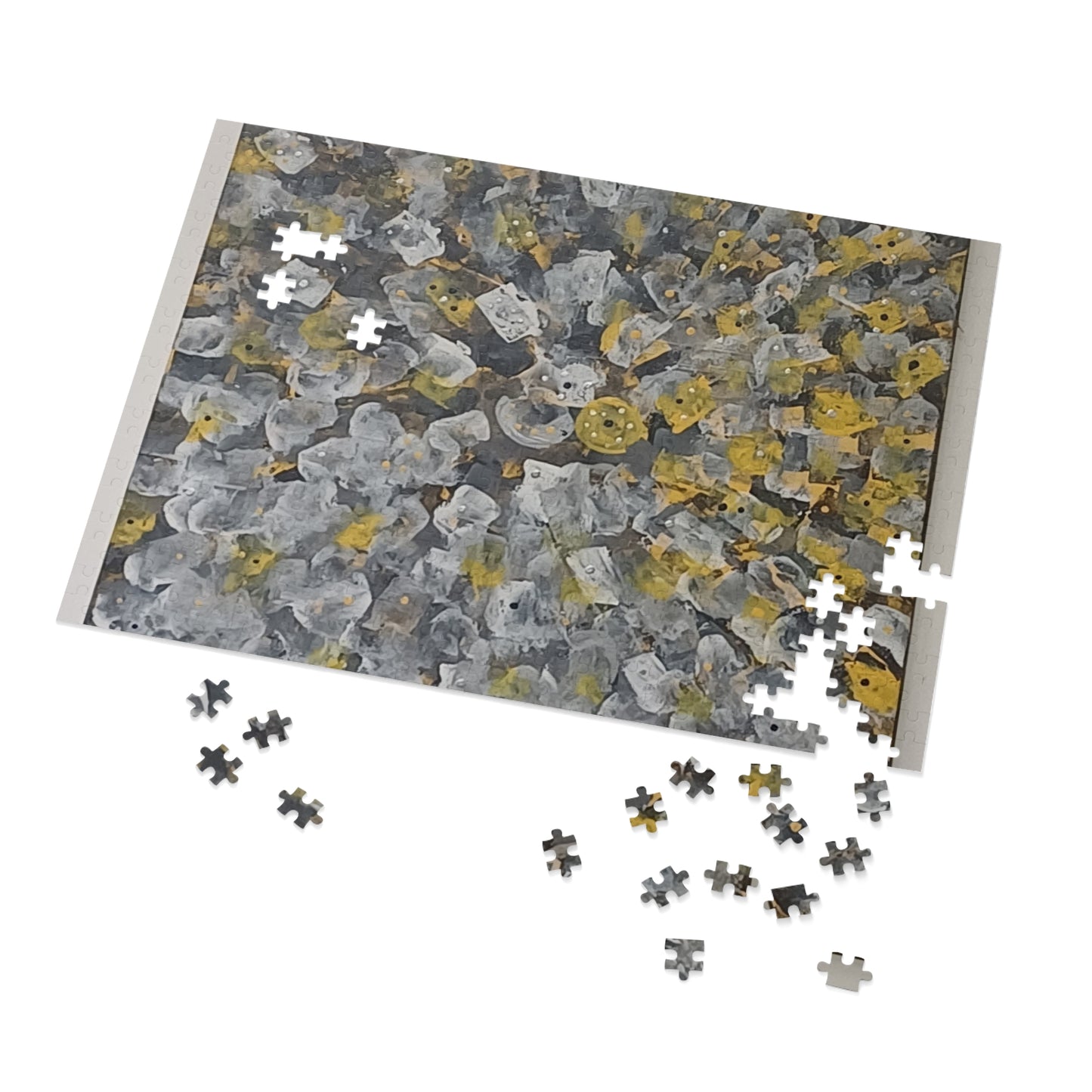 YELLOW  30 - 2000 piece Abstract Puzzle with Tin.