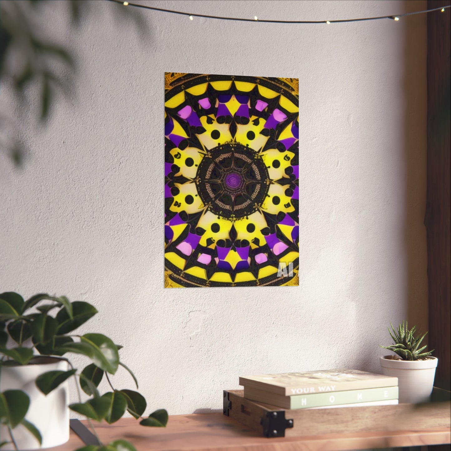 Vibrant Mandala Glicée Poster.