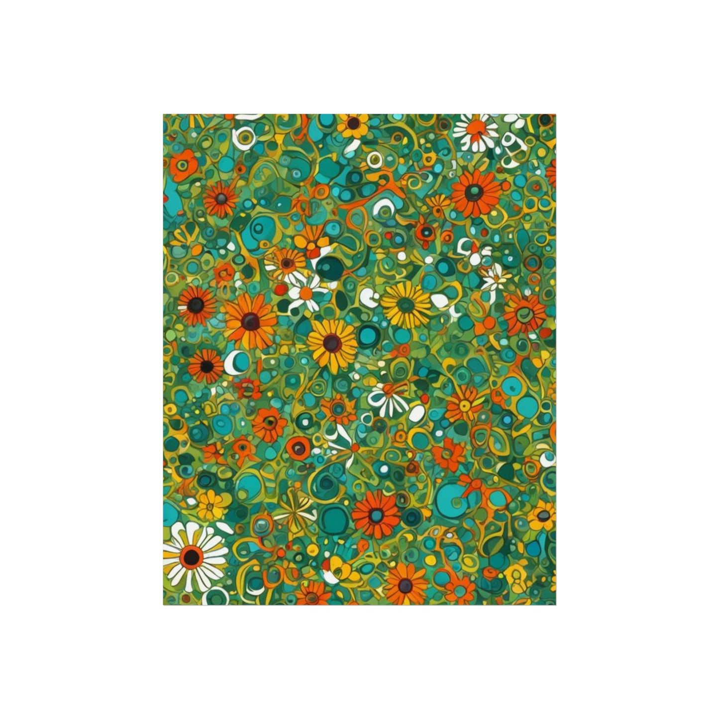 Vibrant Floral Glicée Poster. Various sizes.