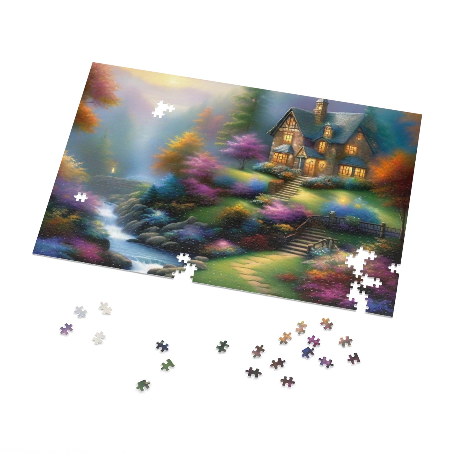 Cozy Rustic cabin puzzle with Tin