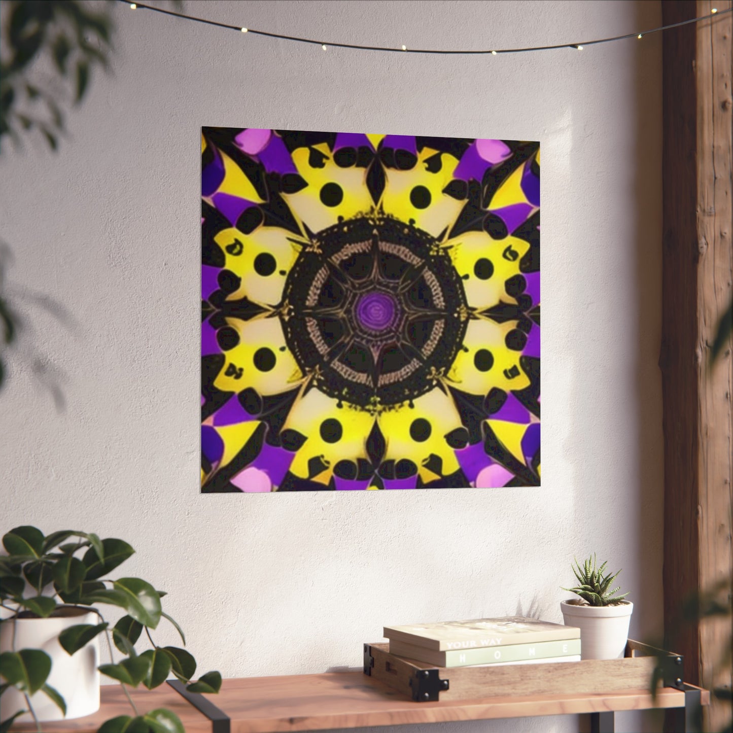 Vibrant Mandala Glicée Poster.