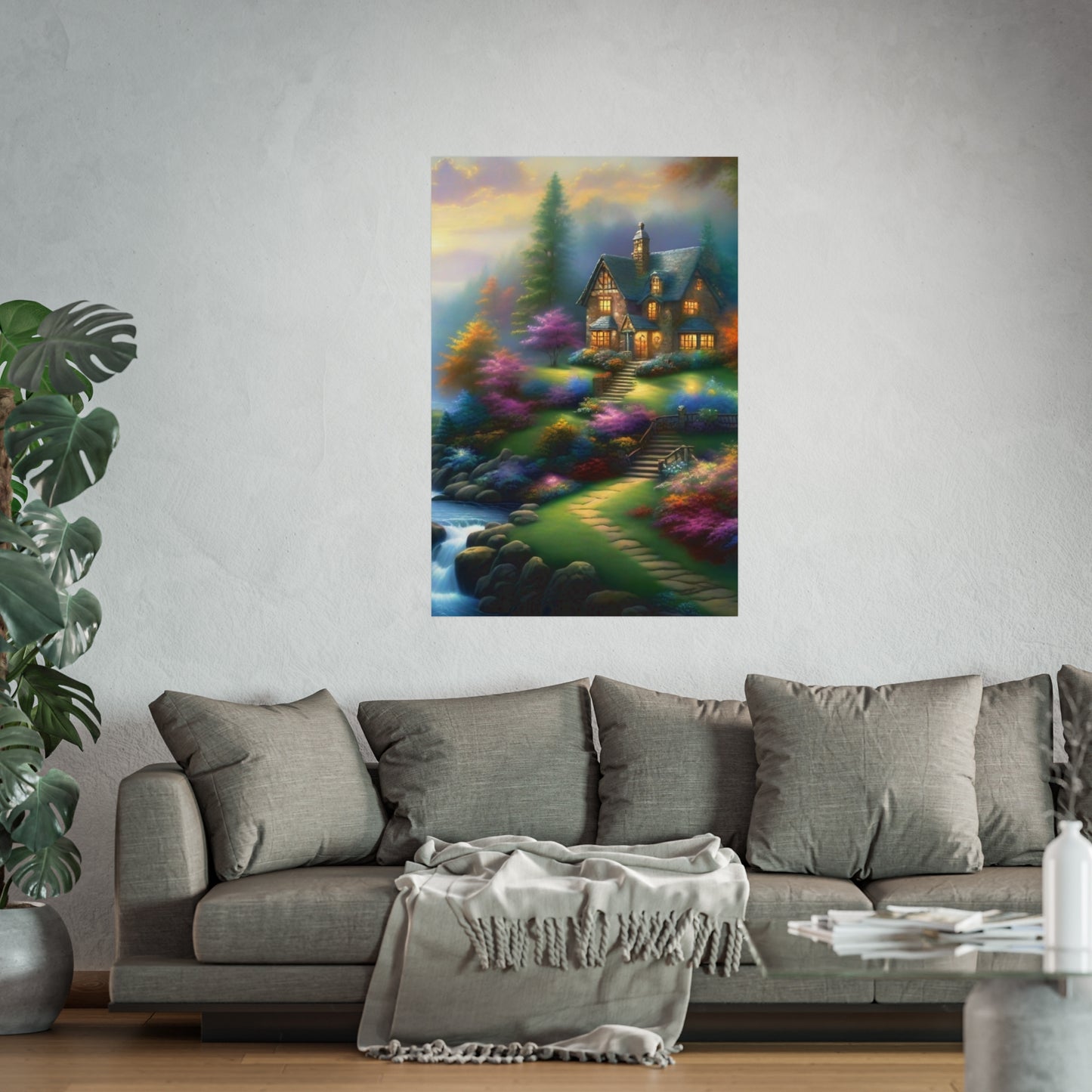 Cozy Rustic Cabin Glicée Poster