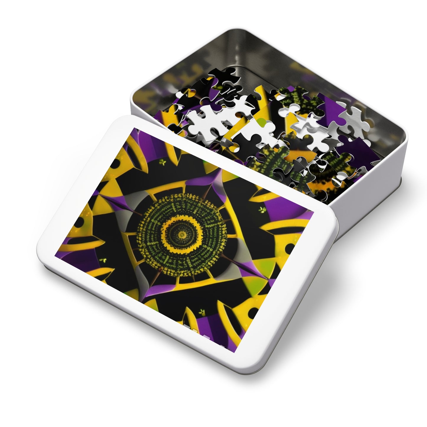 Vibrant Square Jigsaw Puzzle with Tin  30-2000 pieces.