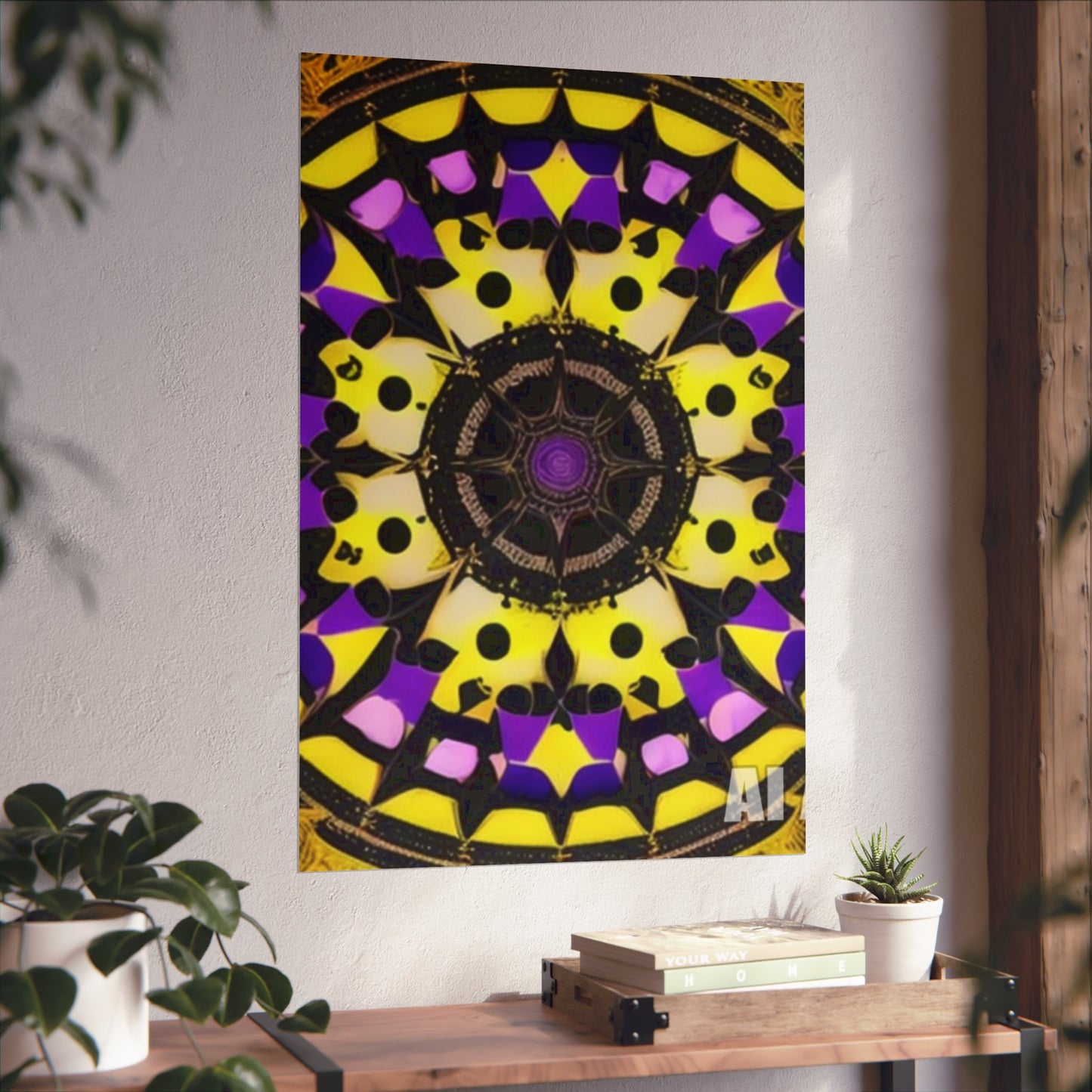 Vibrant Mandala Glicée Poster.