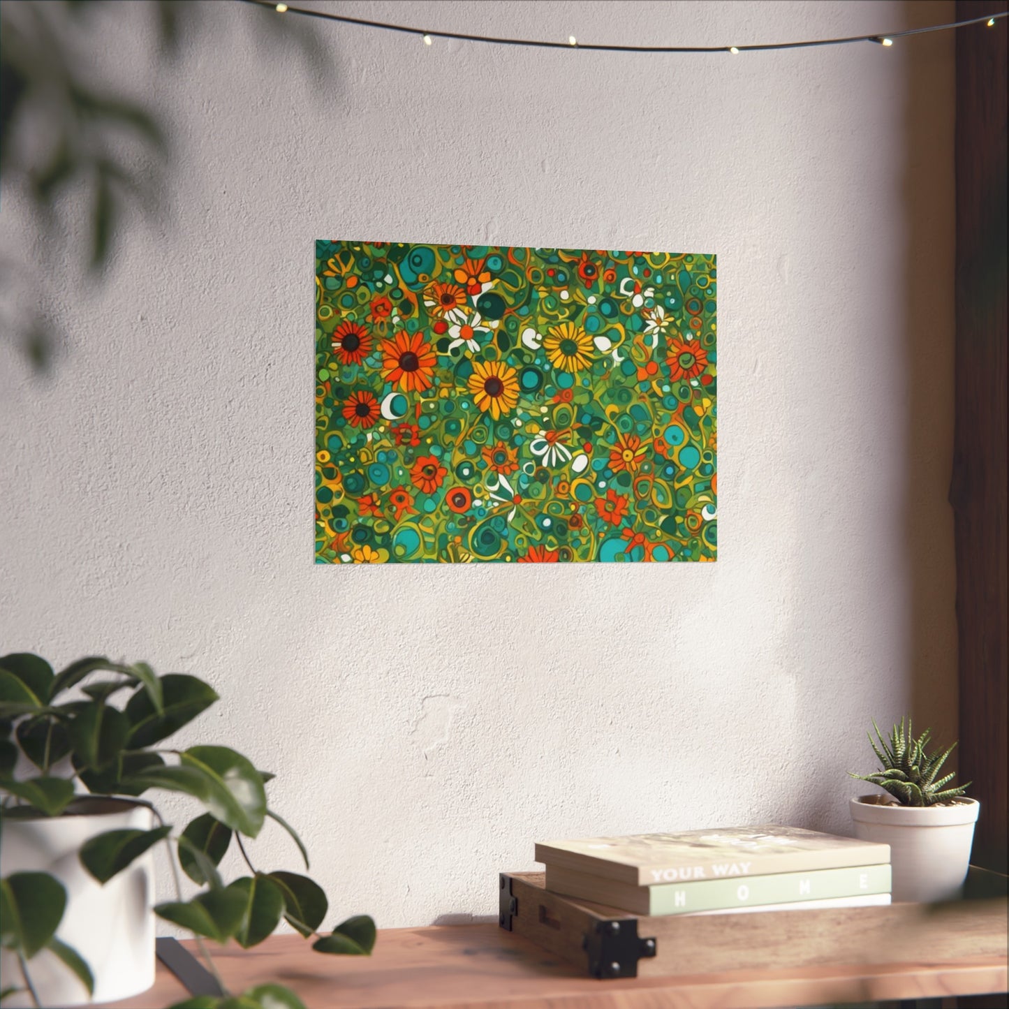 Vibrant Floral Glicée Poster. Various sizes.