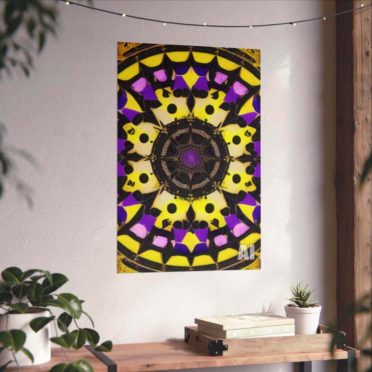 Vibrant Mandala Glicée Poster.