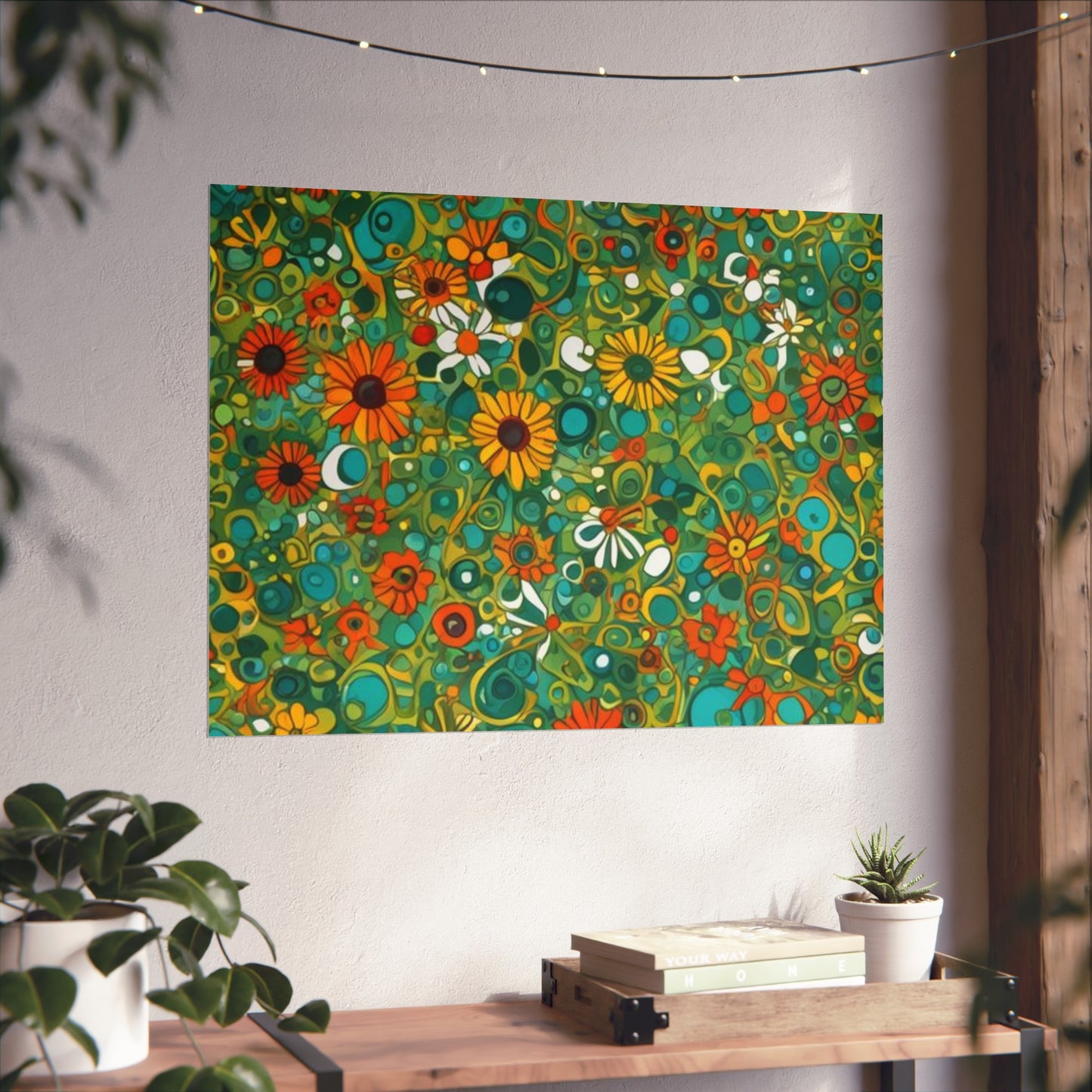 Vibrant Floral Glicée Poster. Various sizes.