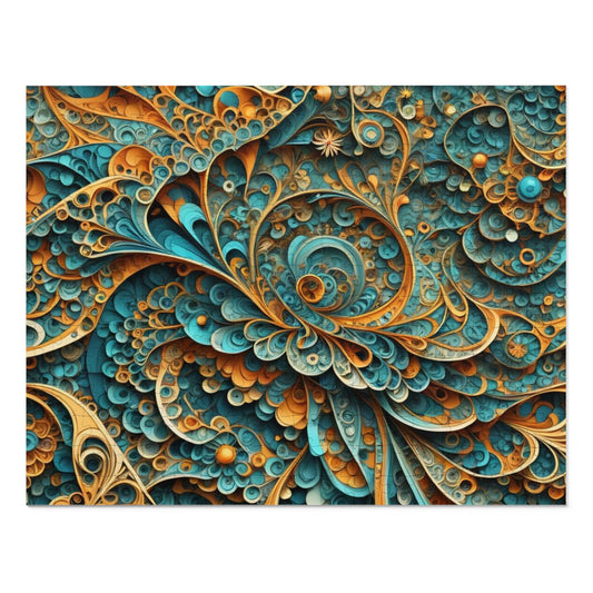 Fractal Wave Jigsaw Puzzle with Tin, upto  2000 pieces