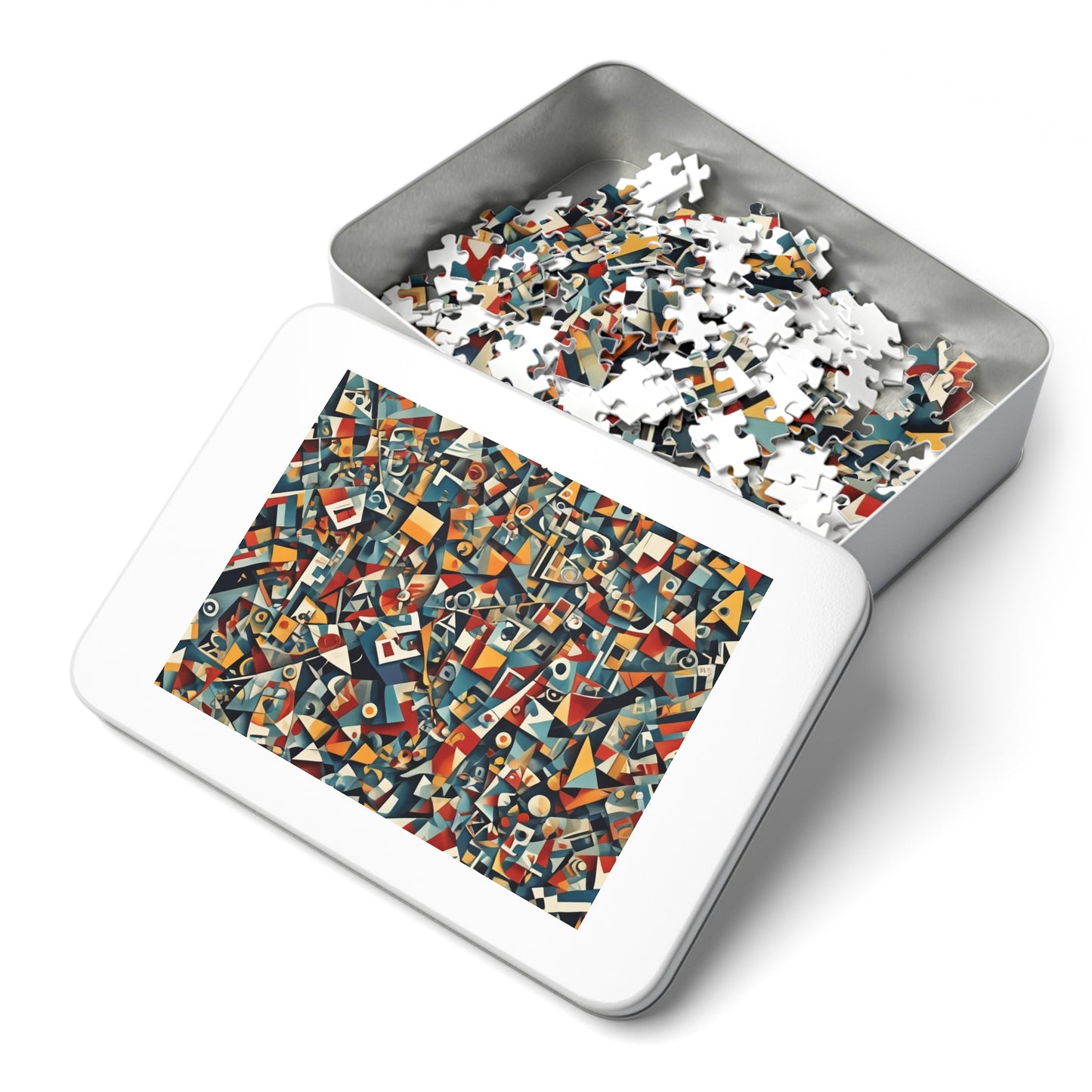 CUBISM Jigsaw Puzzle with Tin